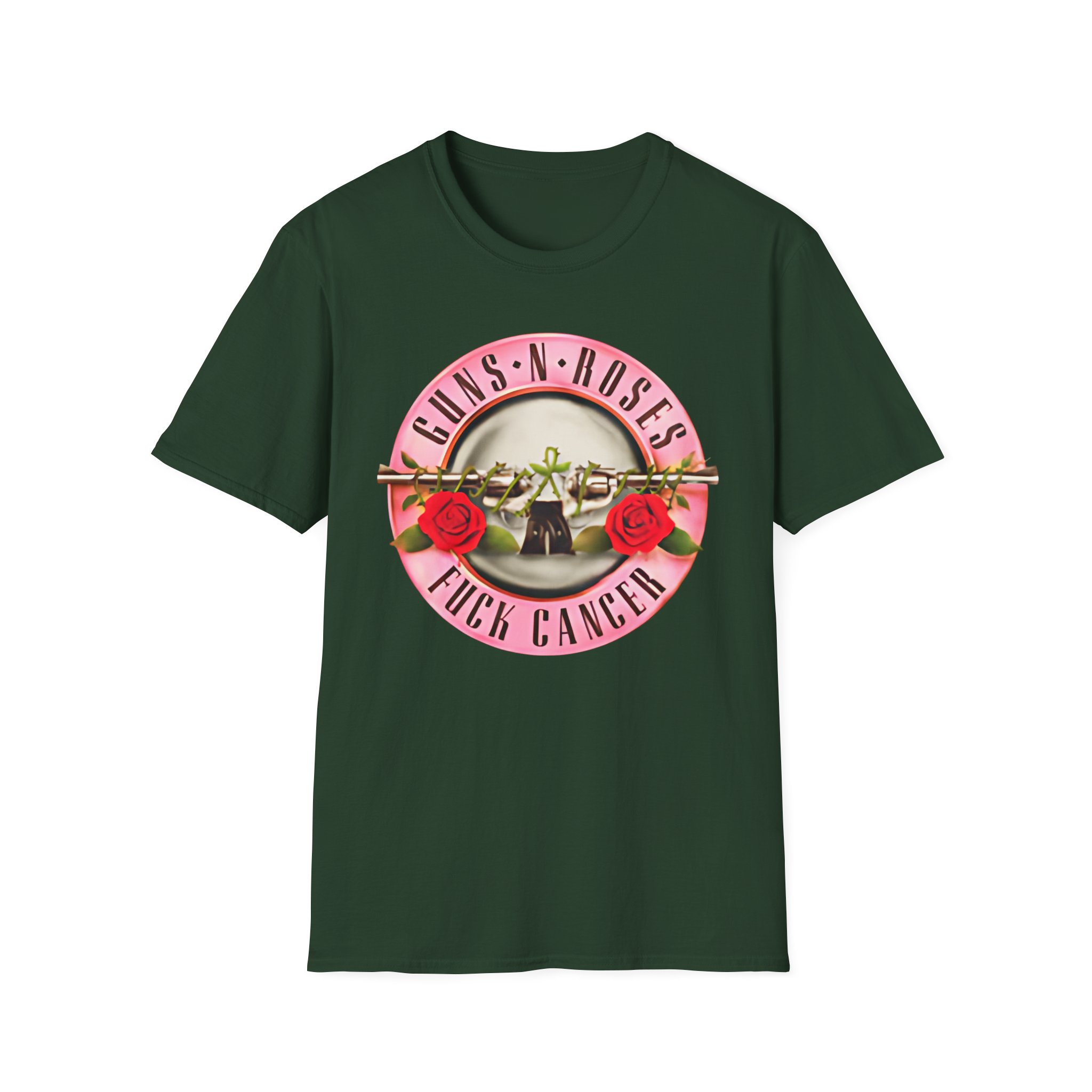 Guns N Roses Fuck Breast Cancer Unisex Softstyle T-Shirt