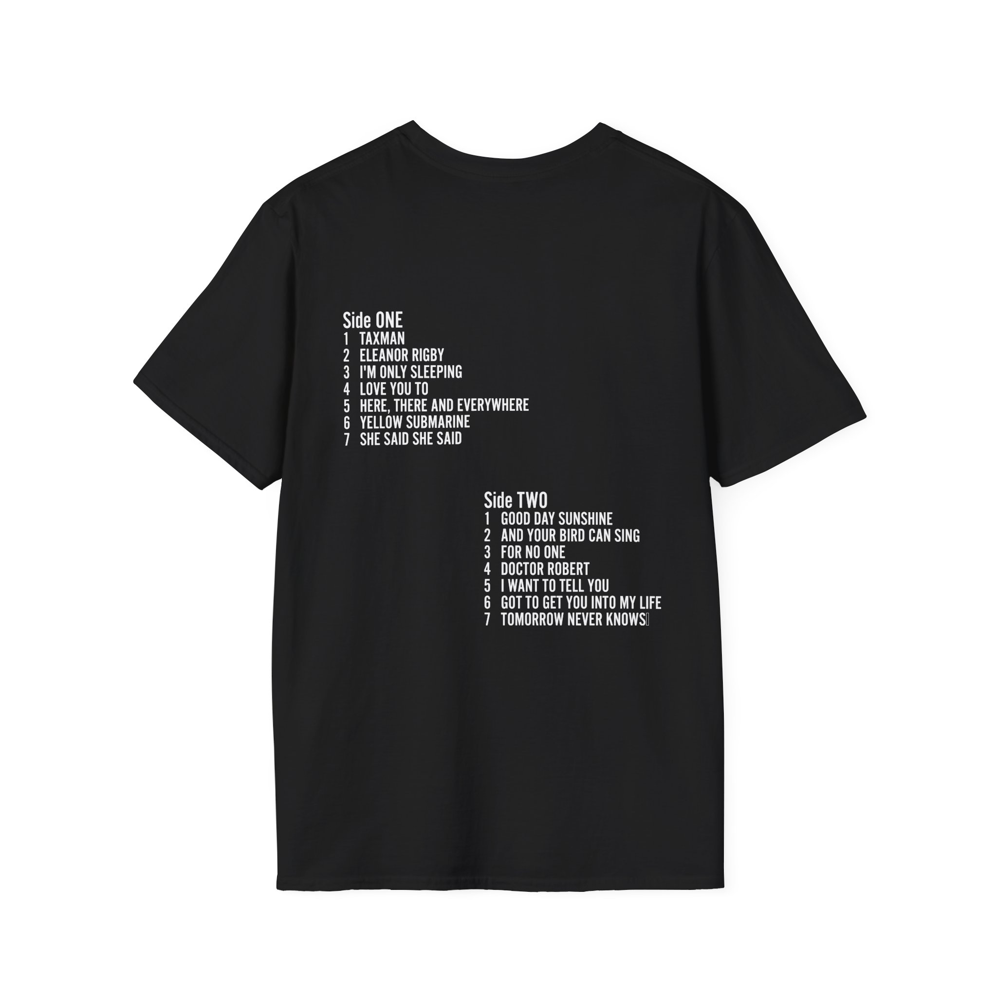 The Beatles Revolver Tracklist Unisex Softstyle T-Shirt