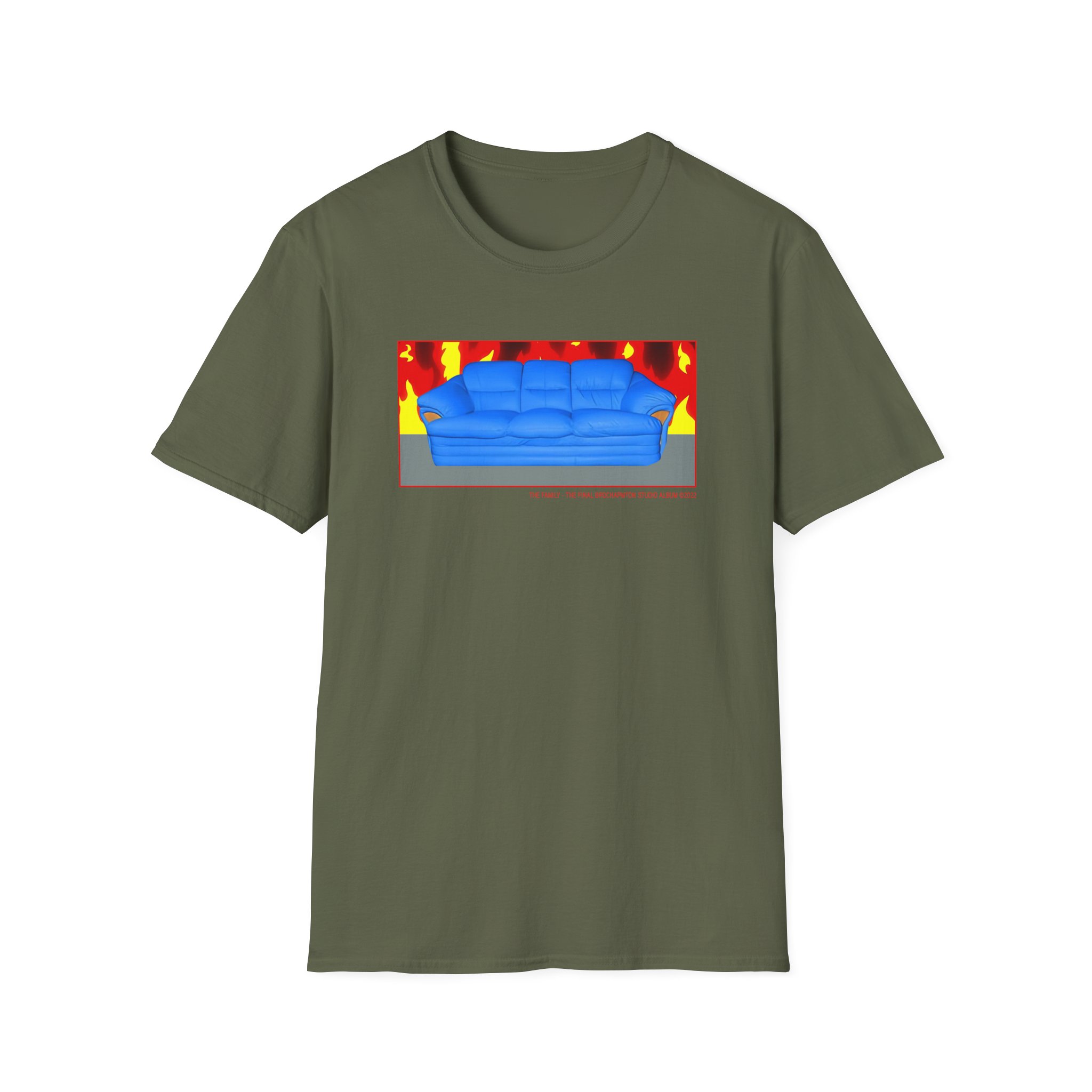 B Burning Couch Unisex Softstyle T-Shirt