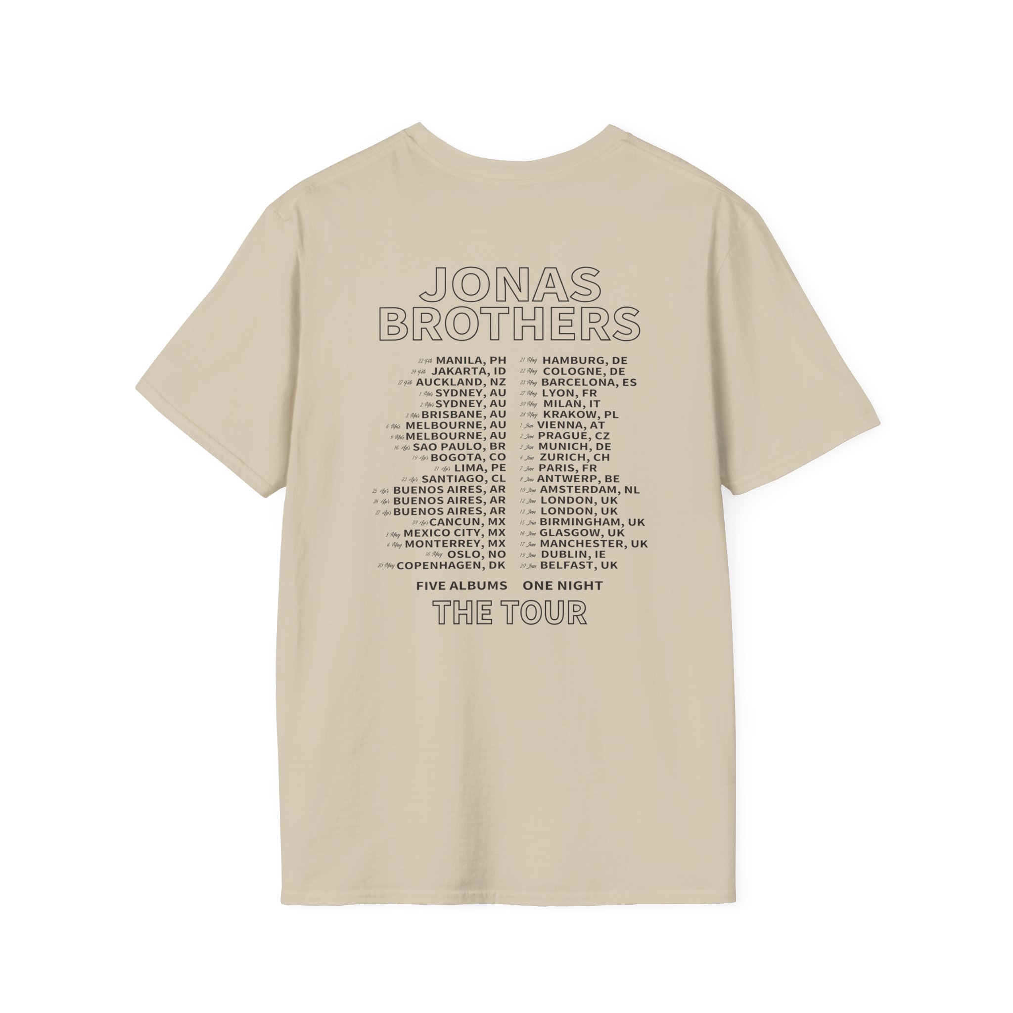 Jonas Brothers 5 Albums Unisex Softstyle T-Shirt