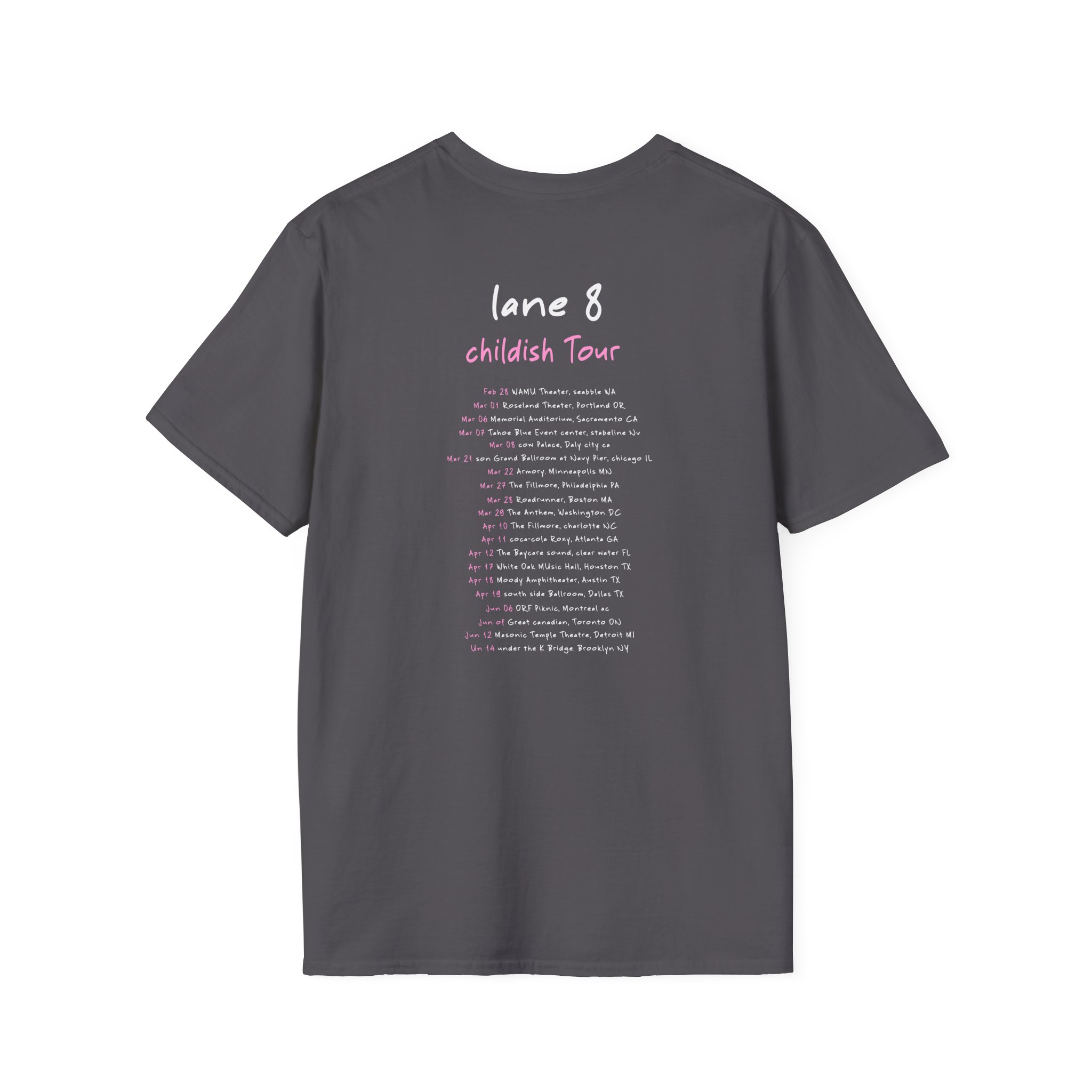Lane 8 Childish Tour Unisex Softstyle T-Shirt
