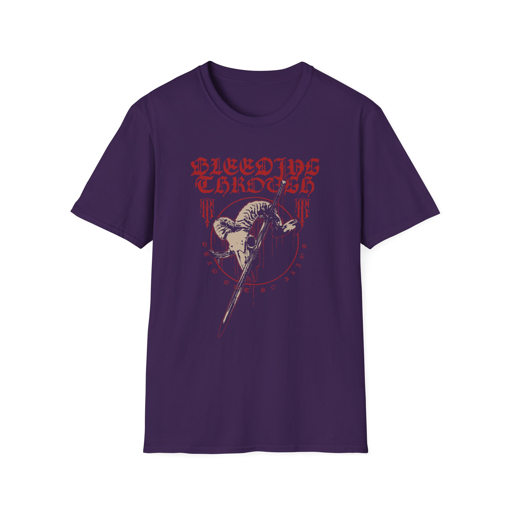 Bleeding Through Ram Skull Unisex Softstyle T-Shirt