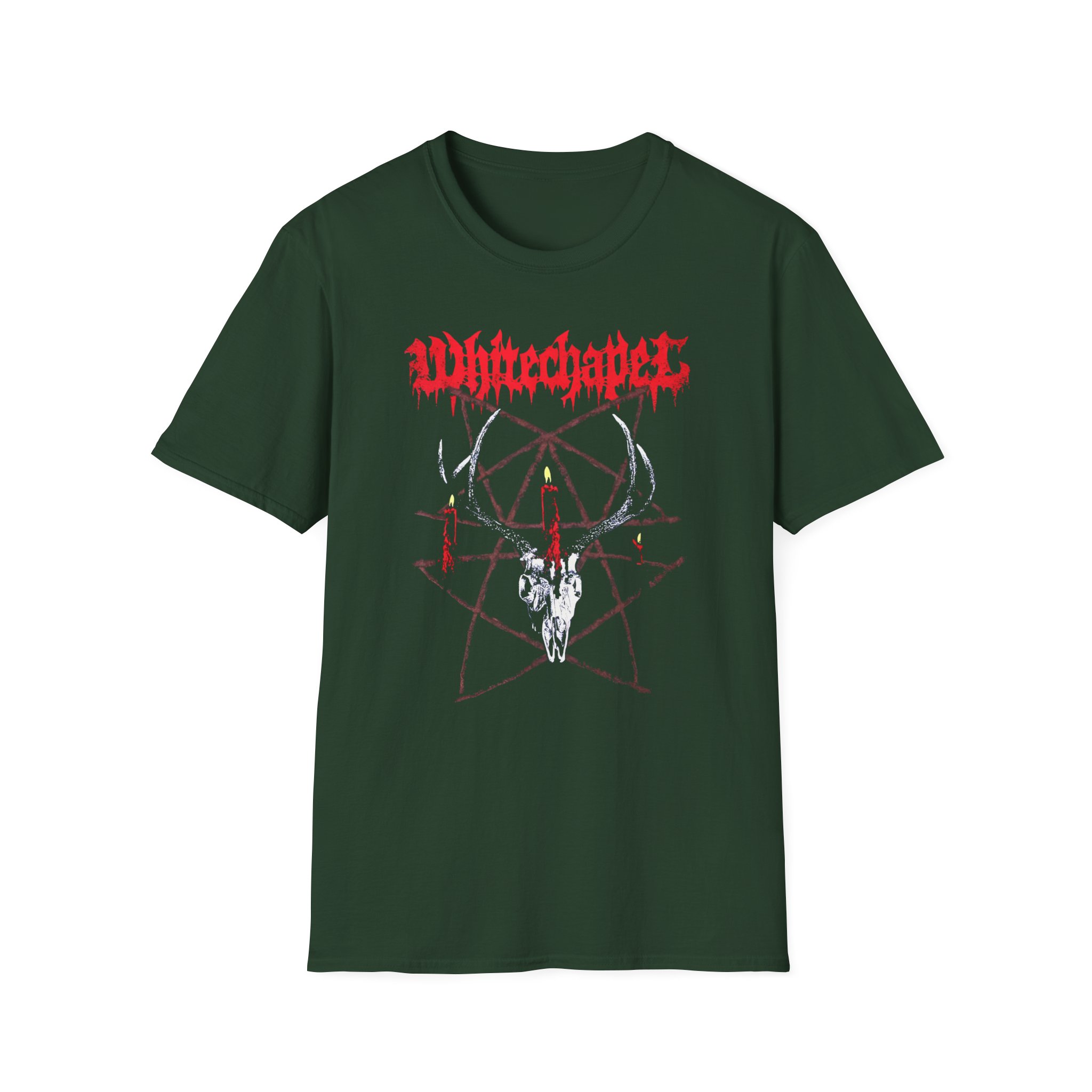 Whitechapel Pentagram Candle Unisex Softstyle T-Shirt