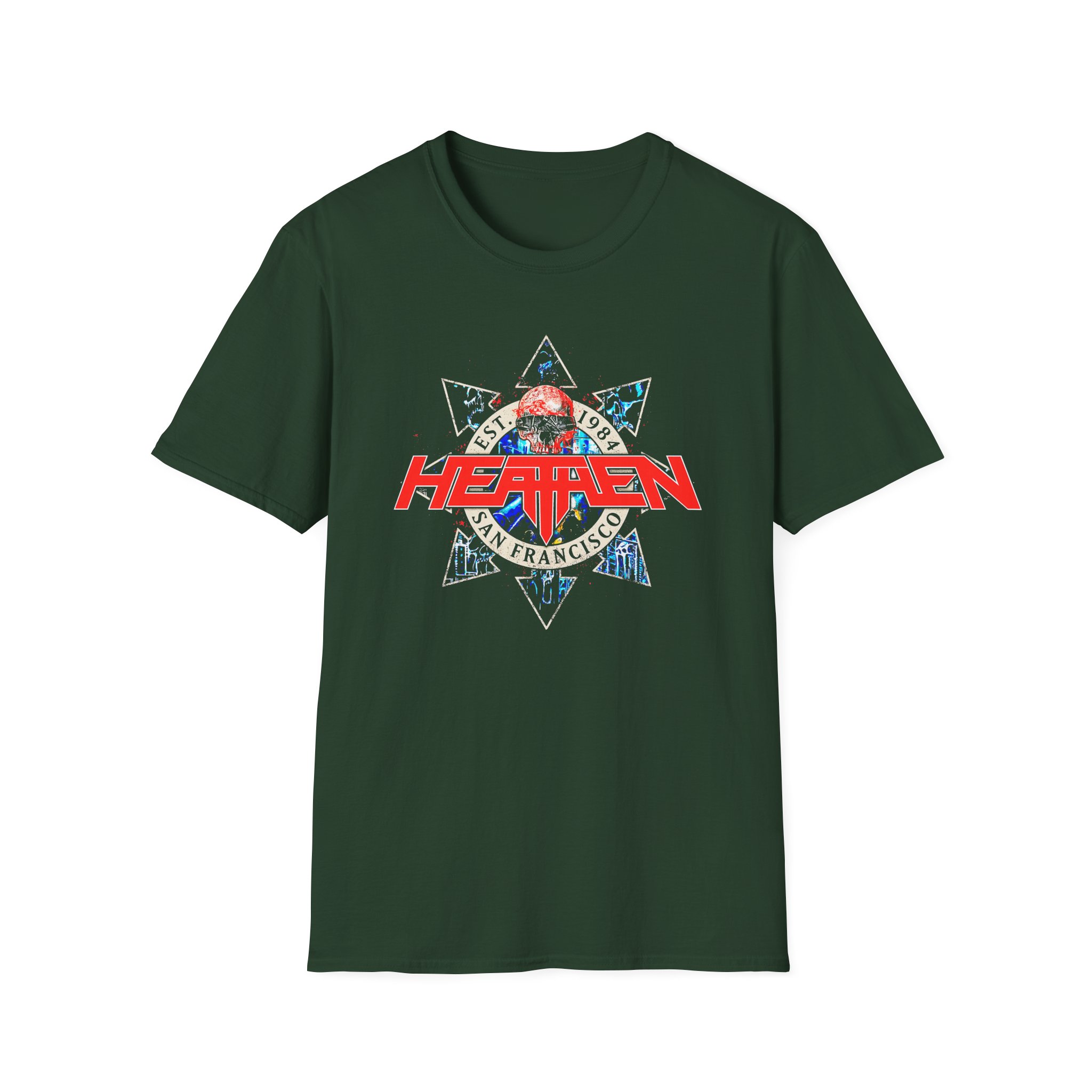 Heathen Est. 1984 Sf Tour Unisex Softstyle T-Shirt