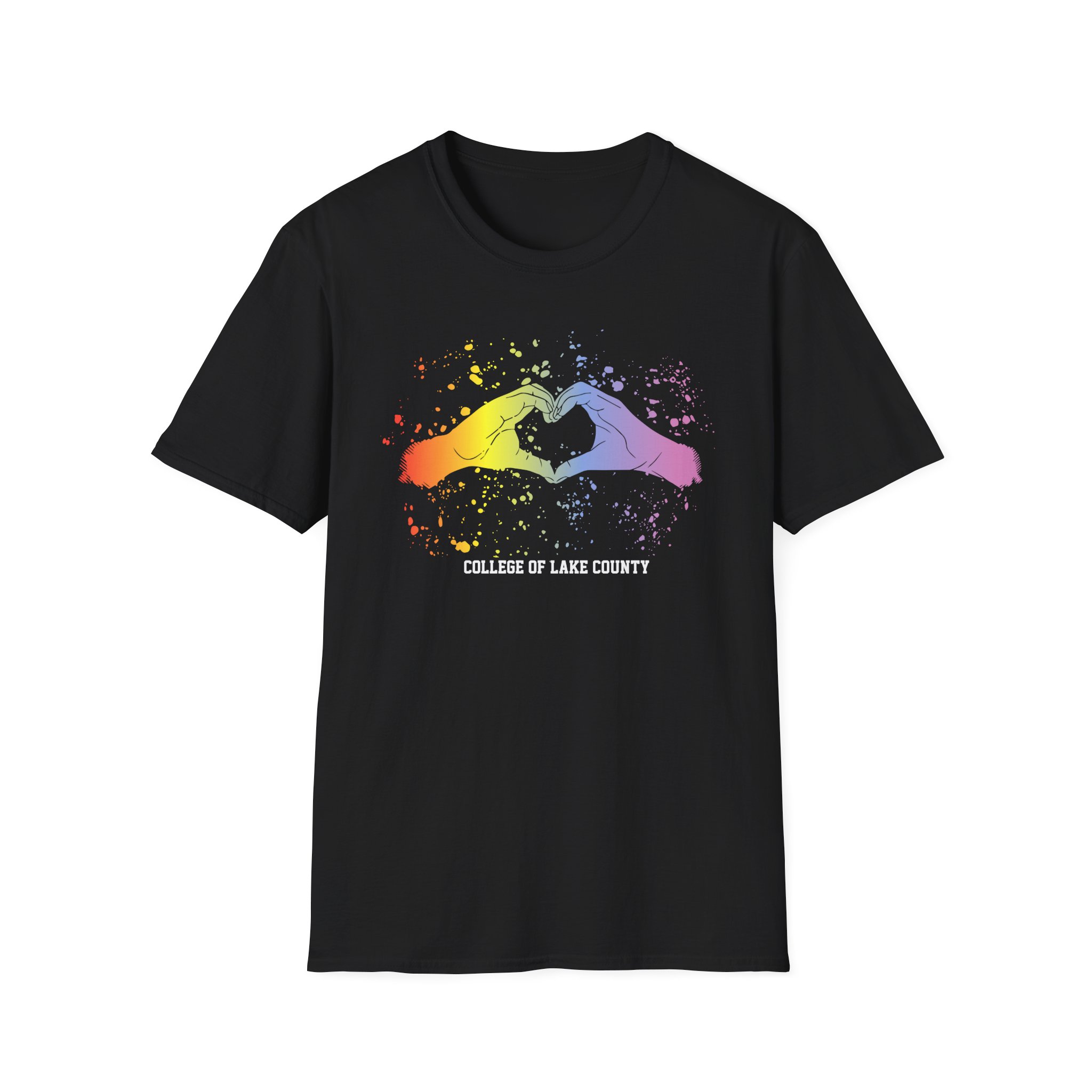 College Lake County Heart Hands Unisex Softstyle T-Shirt