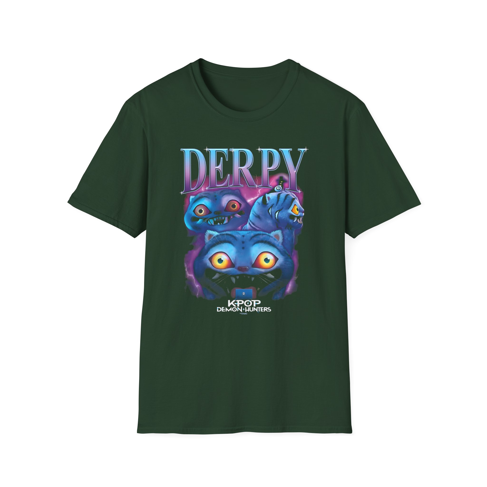 Kpop Demon Hunters Derpy Tiger Unisex Softstyle T-Shirt