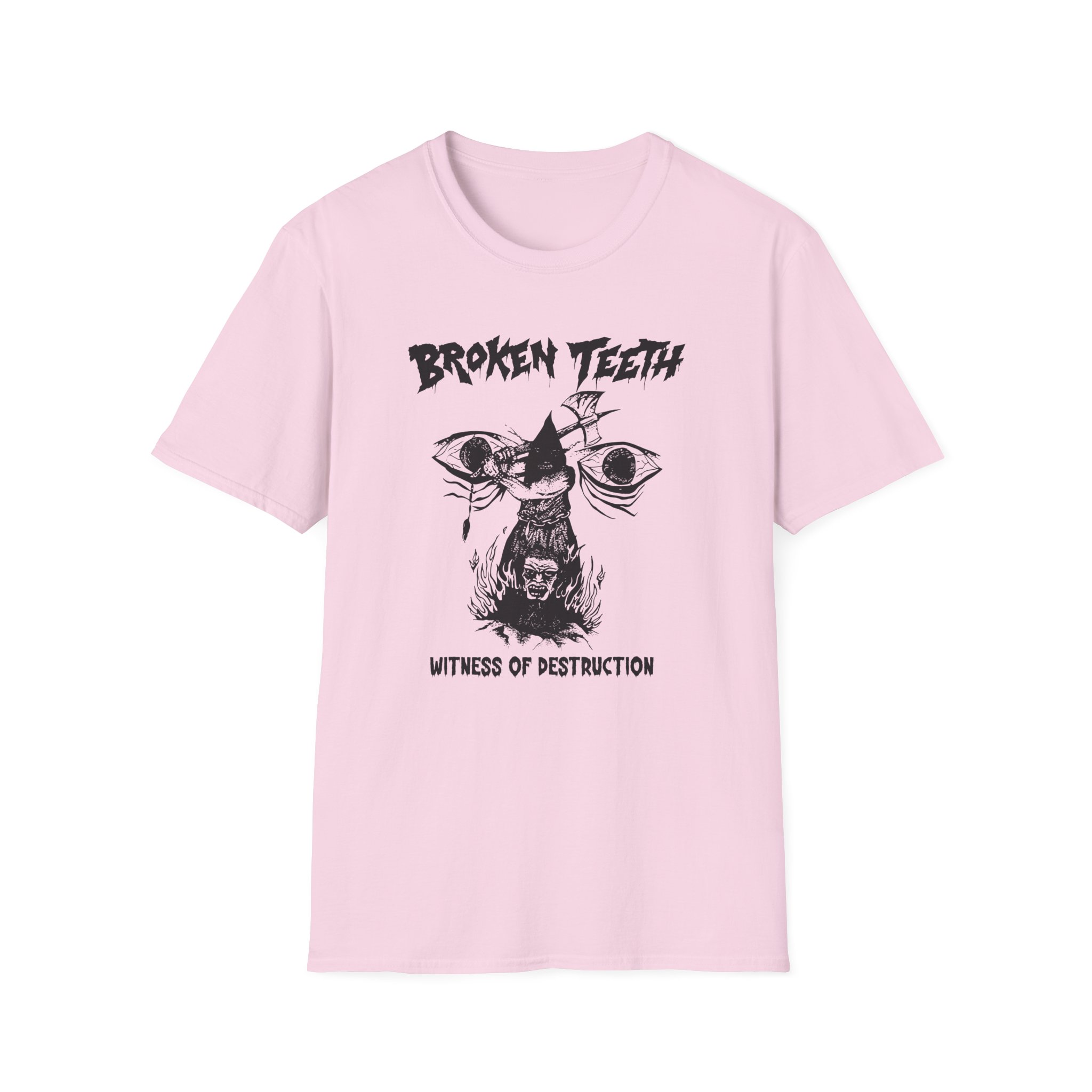 Broken Teeth Witness the Destruction Unisex Softstyle T-Shirt