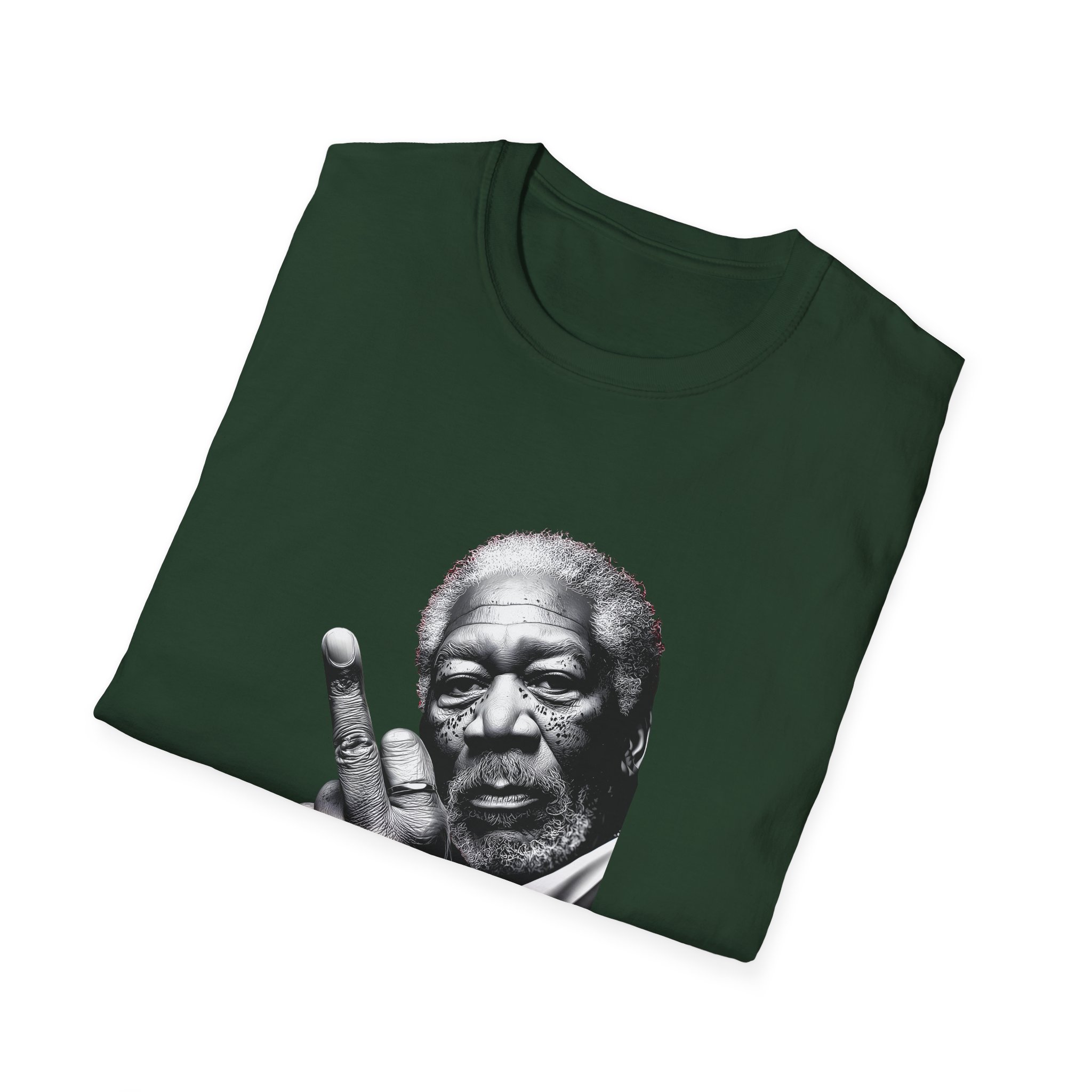 Morgan Freeman Middle Finger Unisex Softstyle T-Shirt
