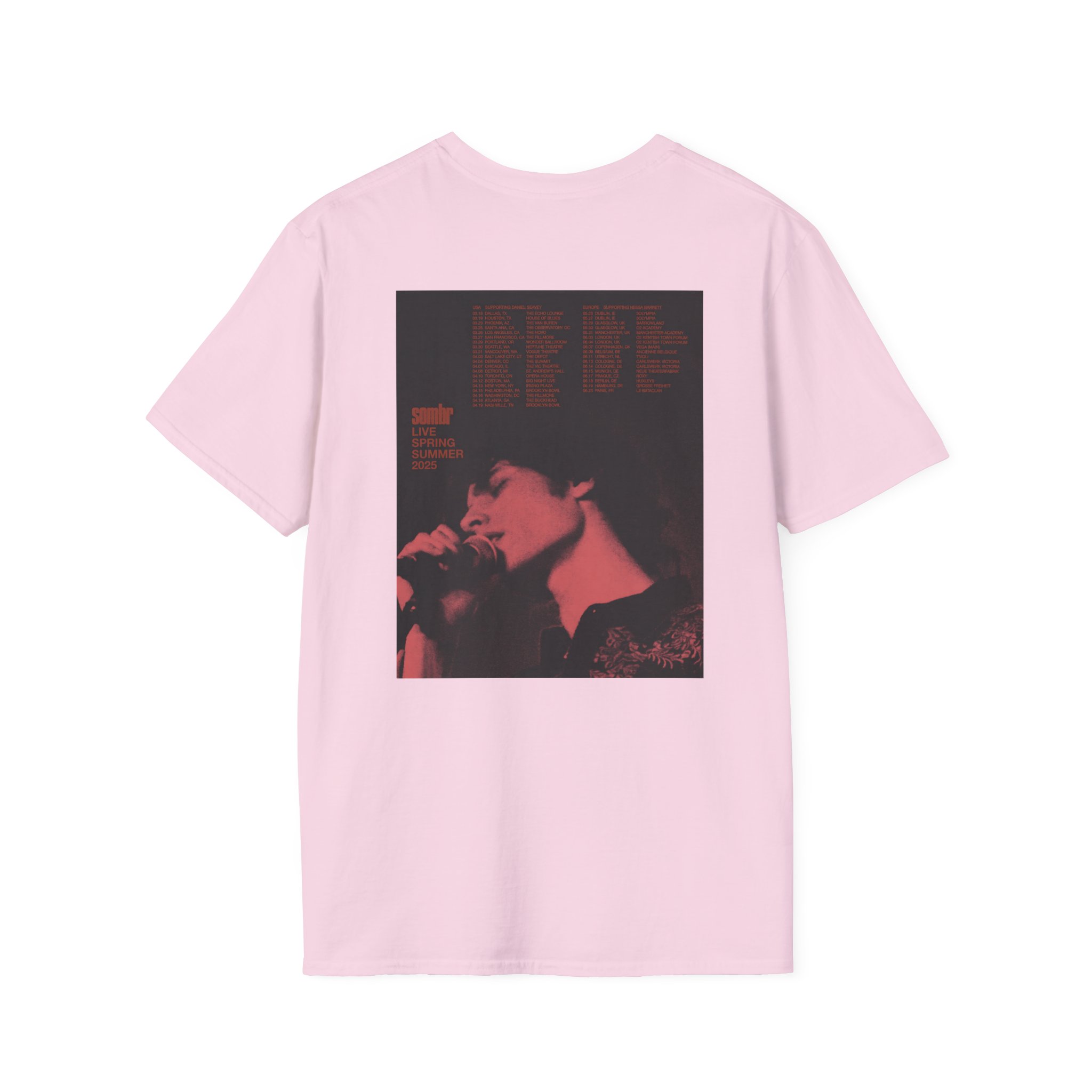 Sombr Live Spring 2025 Tour Unisex T-Shirt