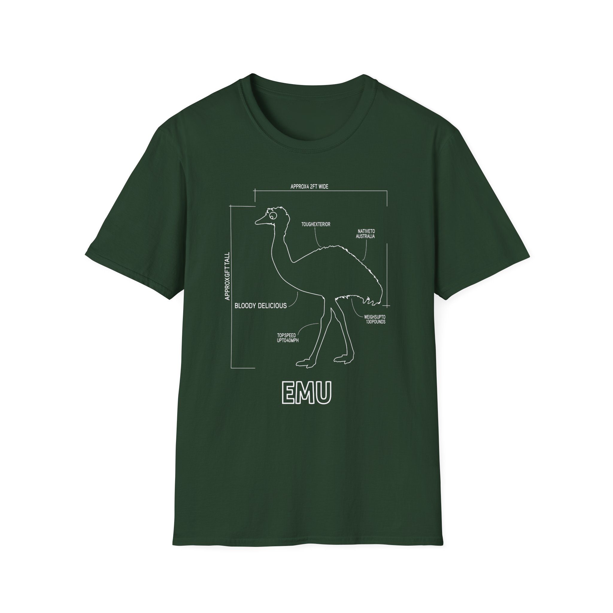 Oversimplified Emu War Unisex Softstyle T-Shirt