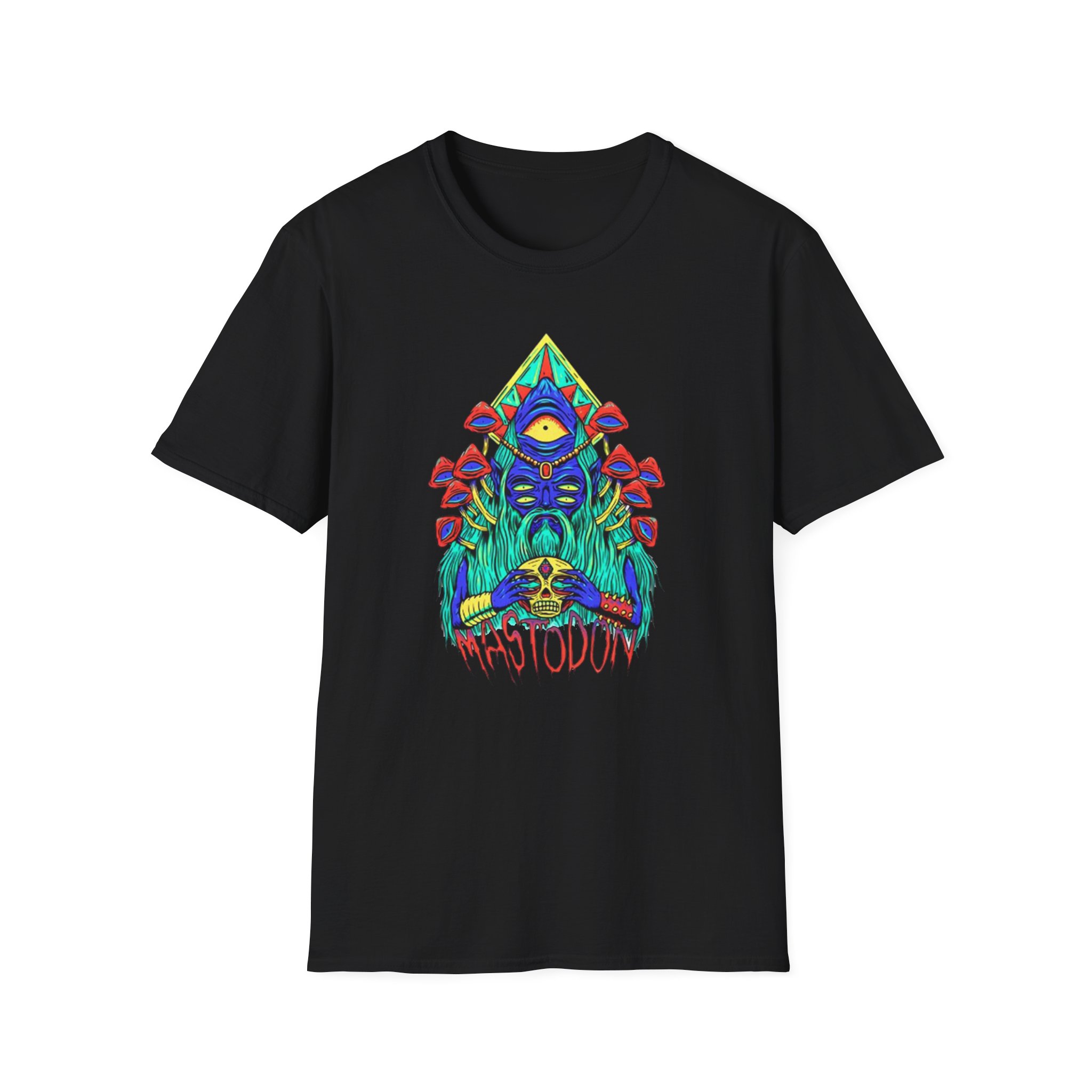 Mastodon Mushroom Wizard Glow Unisex Softstyle T-Shirt