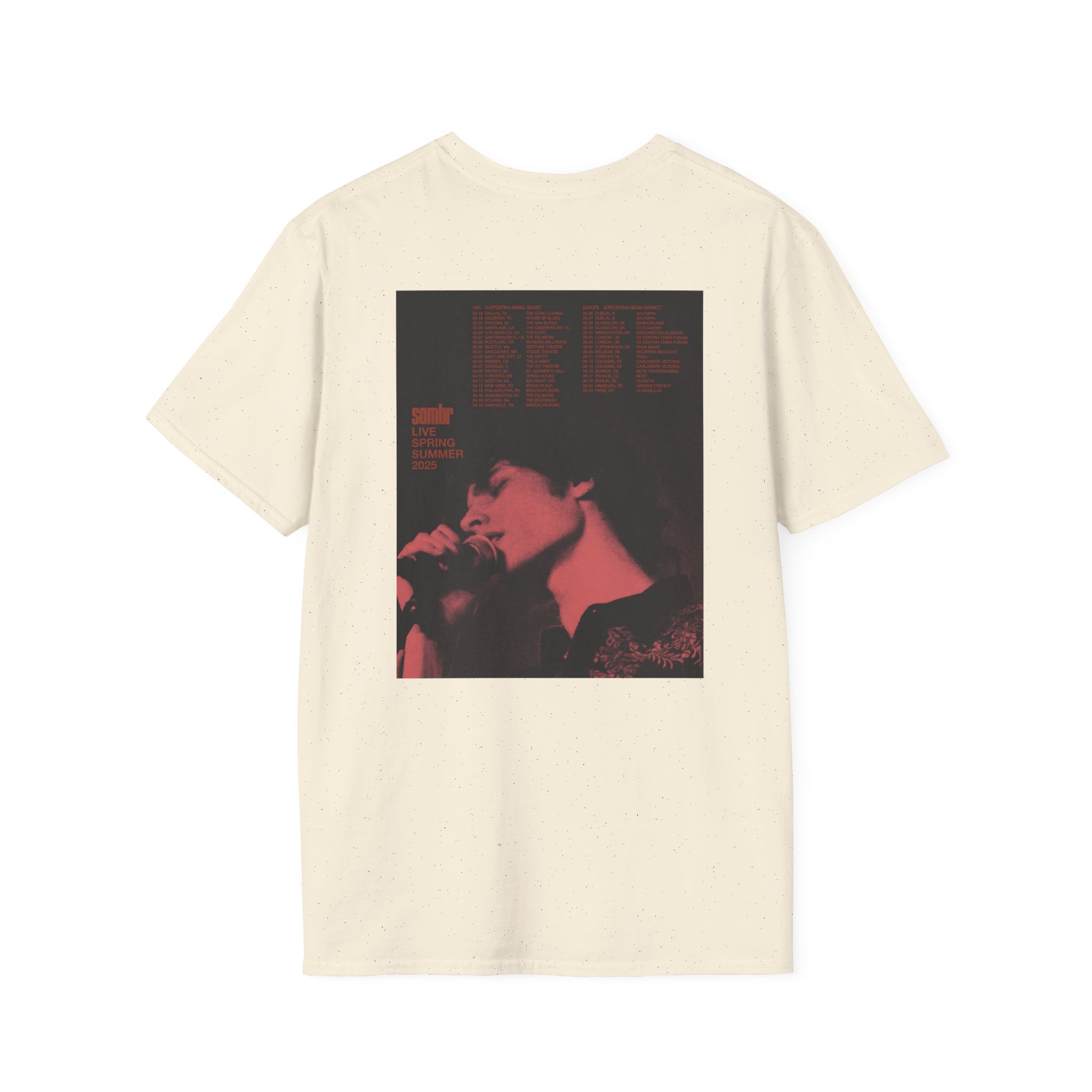 Sombr Live Spring 2025 Tour Unisex T-Shirt