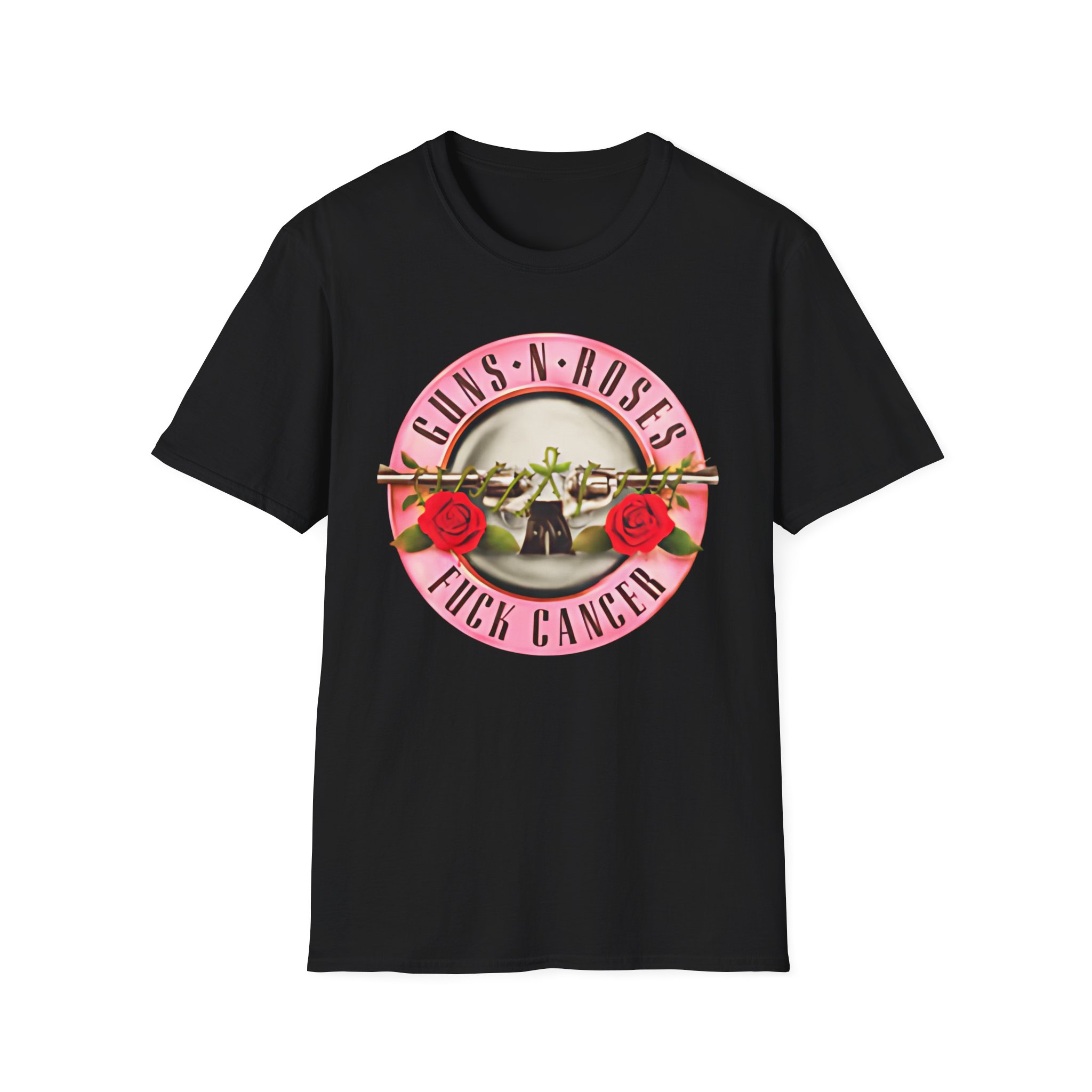 Guns N Roses Fuck Breast Cancer Unisex Softstyle T-Shirt