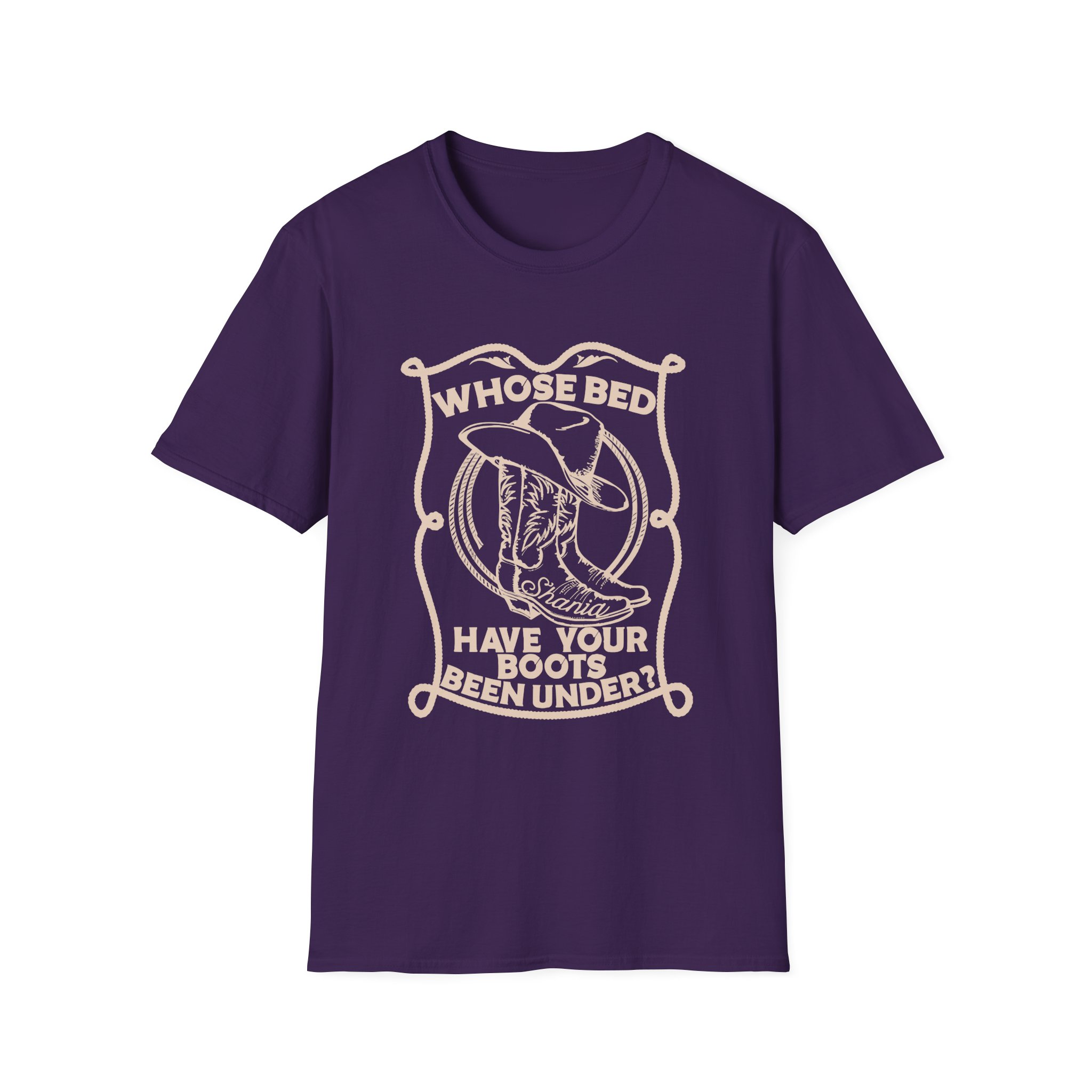 ST Whose Bed Have Your Boots Been Under Unisex Softstyle T-Shirt