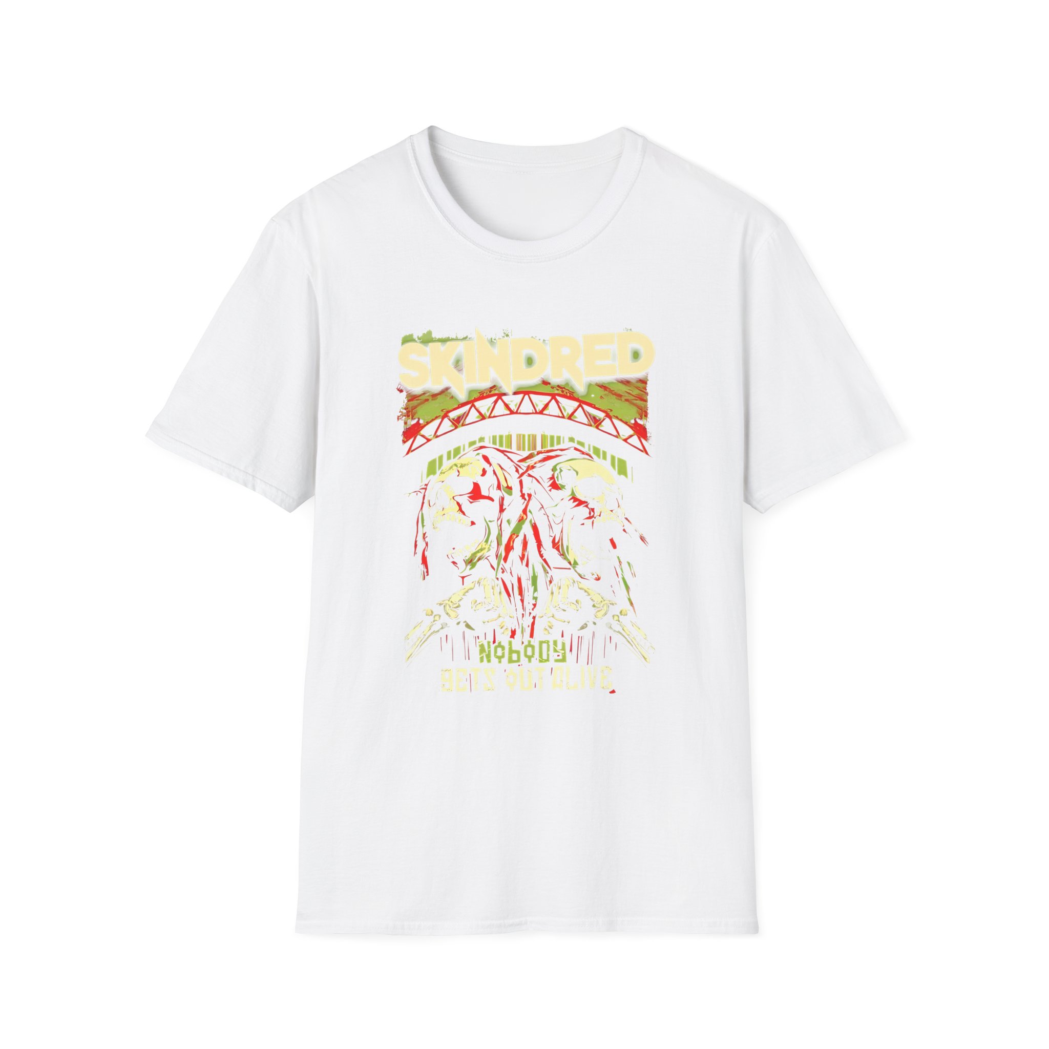 Skindred Nobody Gets Out Alive Unisex Softstyle T-Shirt