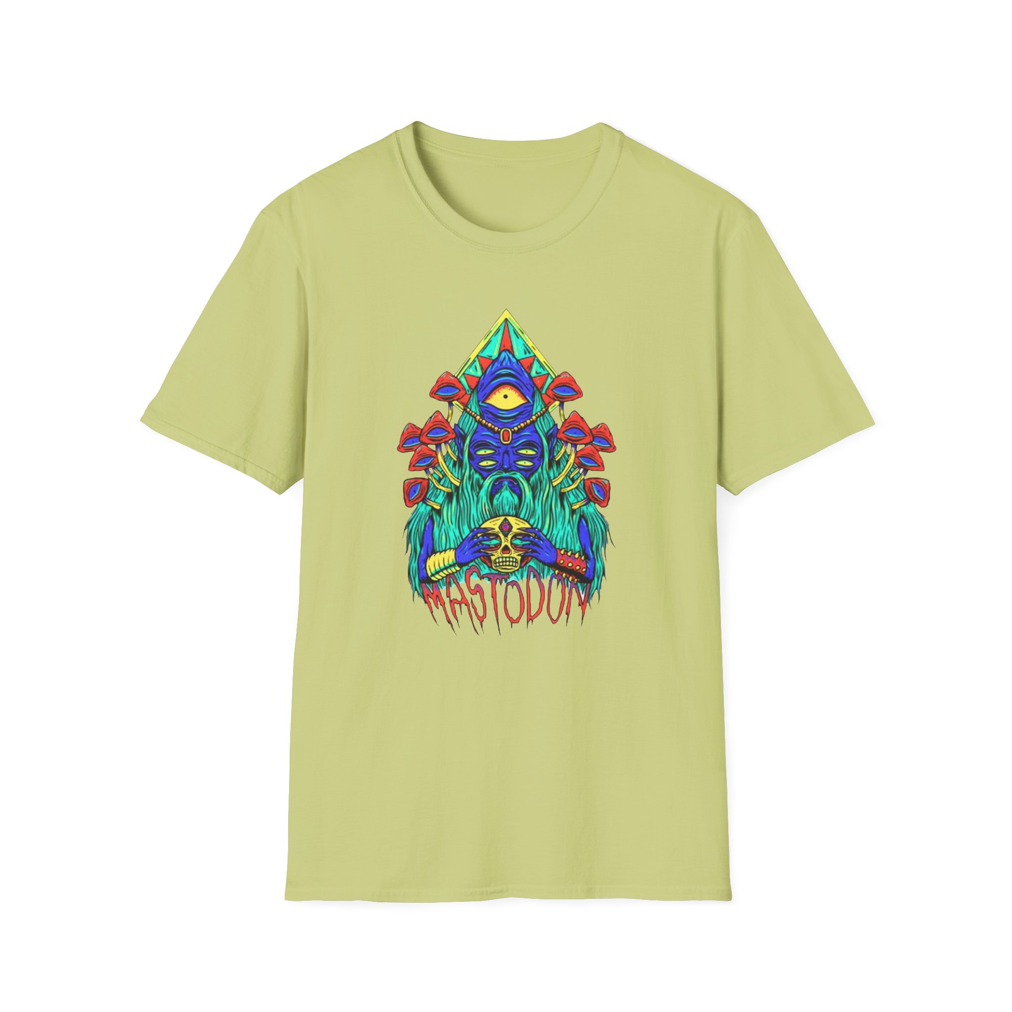 Mastodon Mushroom Wizard Glow Unisex Softstyle T-Shirt