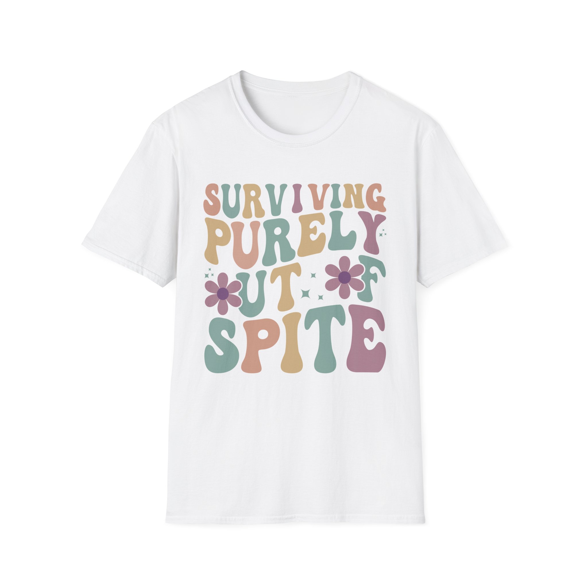Derkslurp Surviving Purely Out Of Spite Unisex Softstyle T-Shirt