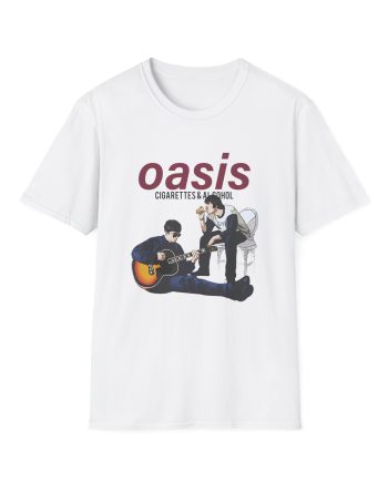 Oasis Cigarettes and Alcohol Illustration Unisex Softstyle T-Shirt