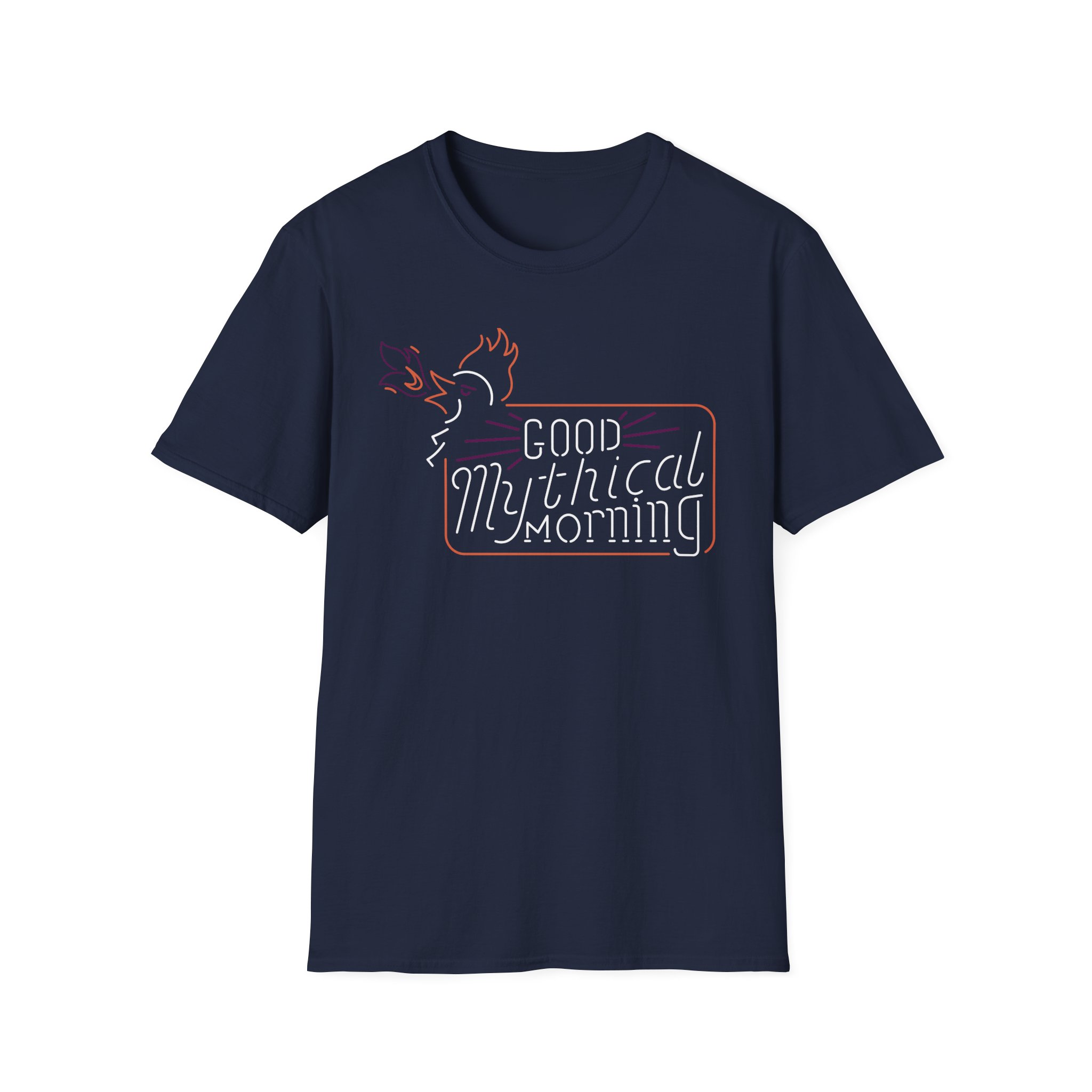Good Mythical Morning Cockatrice Neon Sign unisex softstyle t-shirt