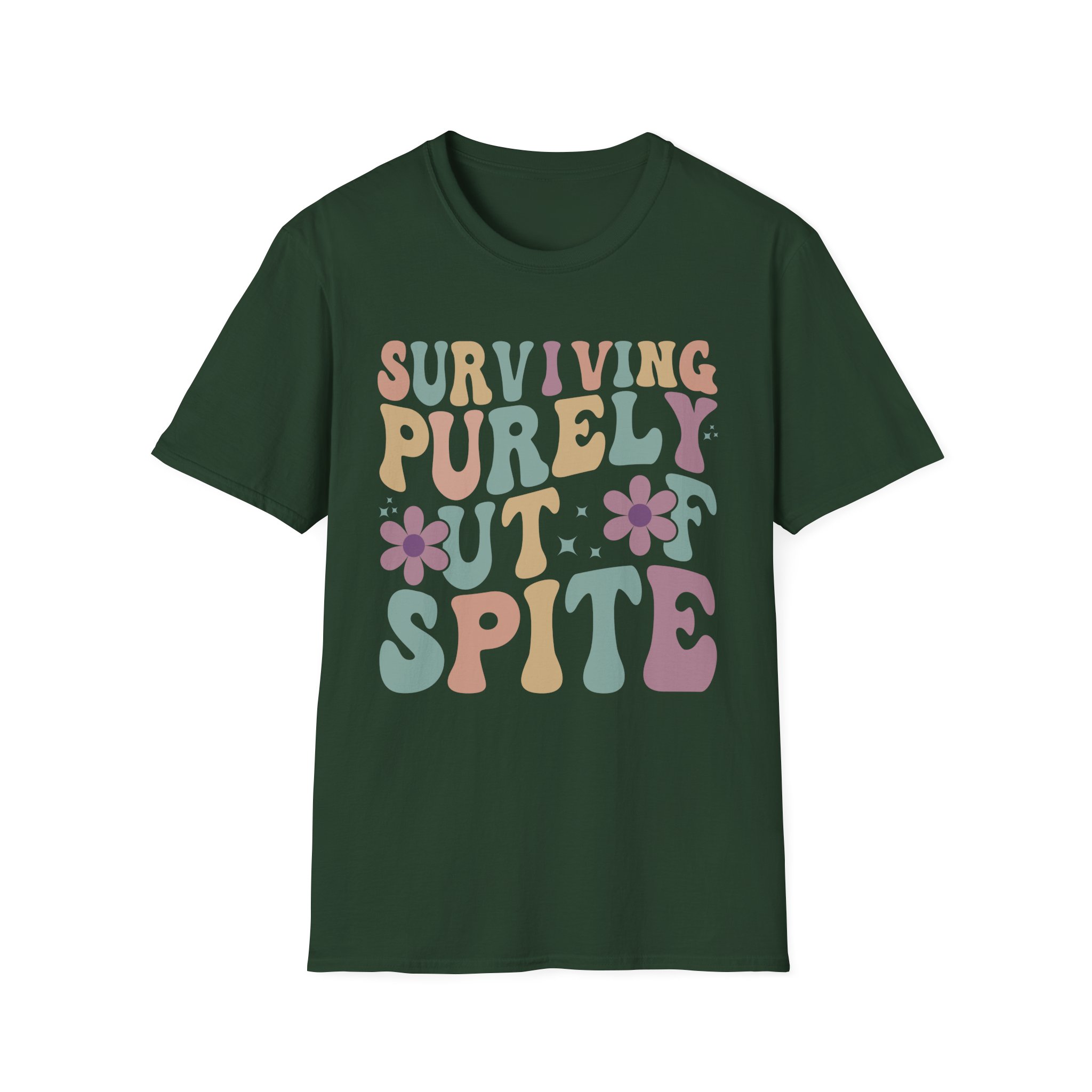 Derkslurp Surviving Purely Out Of Spite Unisex Softstyle T-Shirt