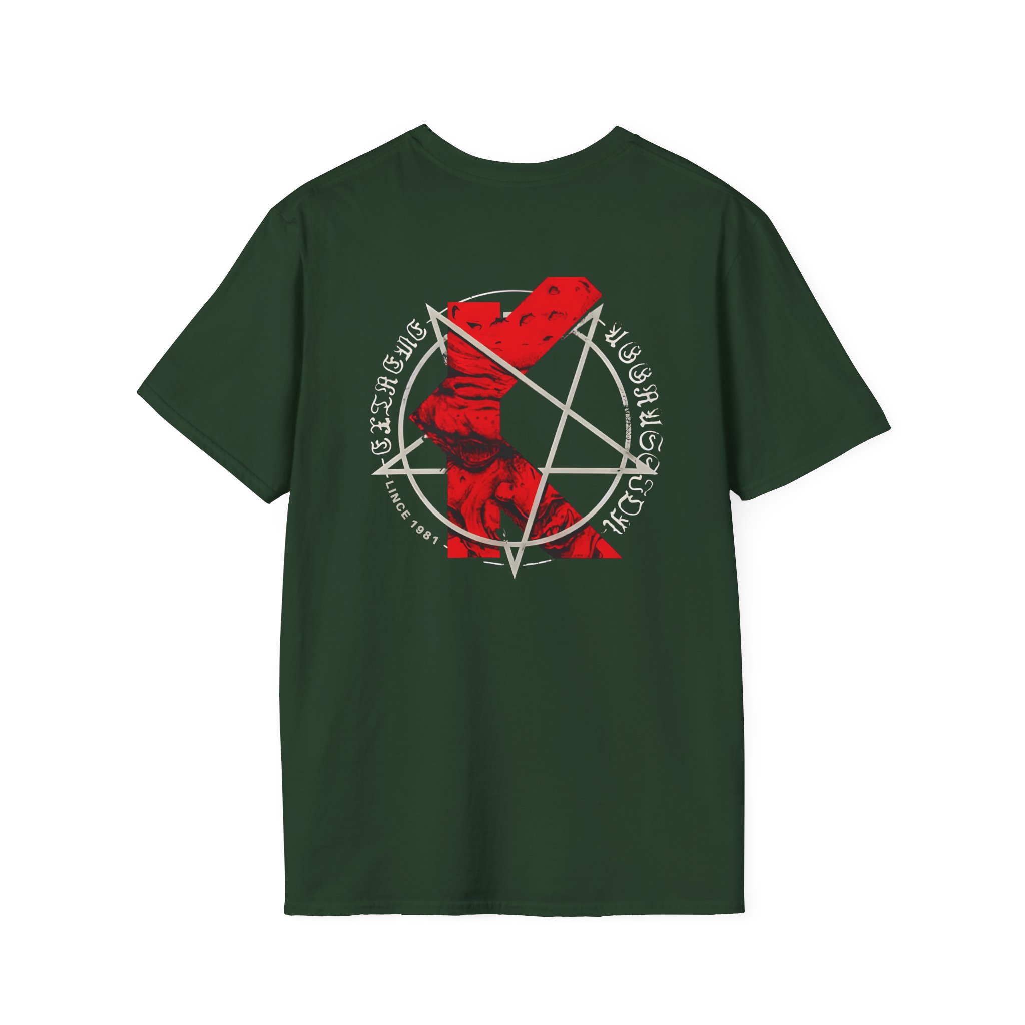 Kreator K-line Pentagram Unisex Softstyle T-Shirt