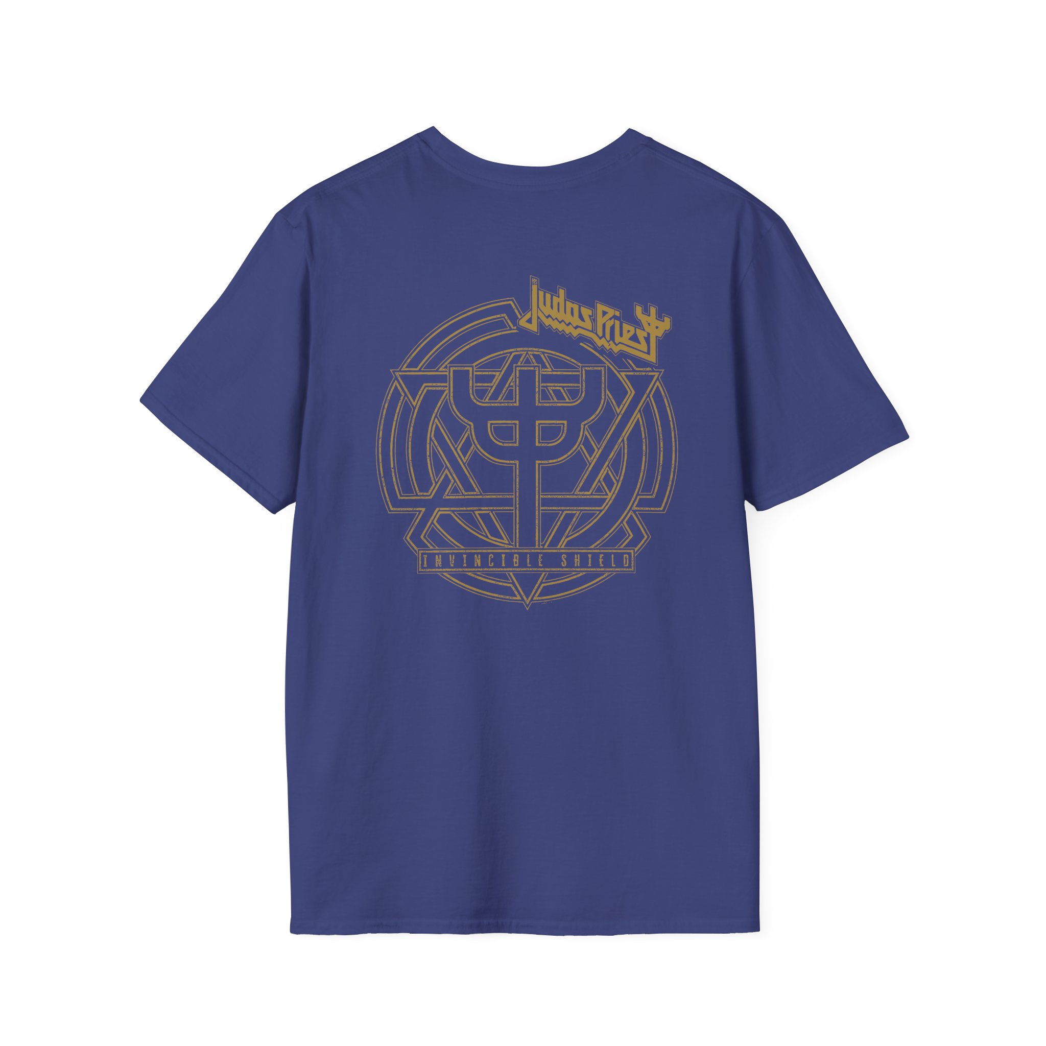 Judas Priest Gold Invincible Shield Unisex Softstyle T-Shirt