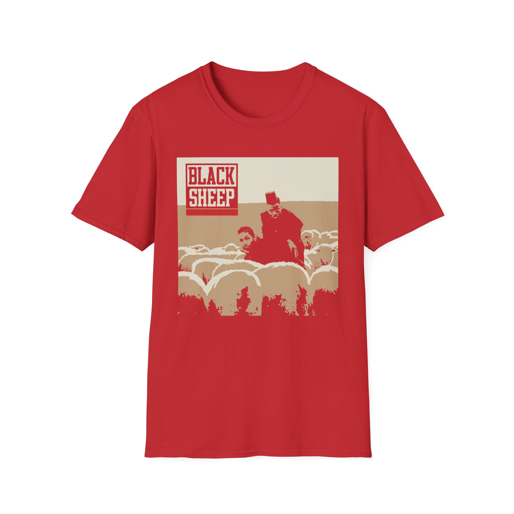 Black Sheep wolf Unisex Softstyle T-Shirt