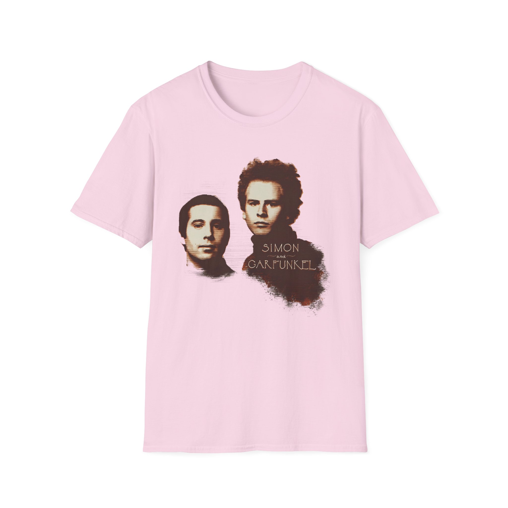 Simon and Garfunkel Faces Unisex Softstyle T-Shirt