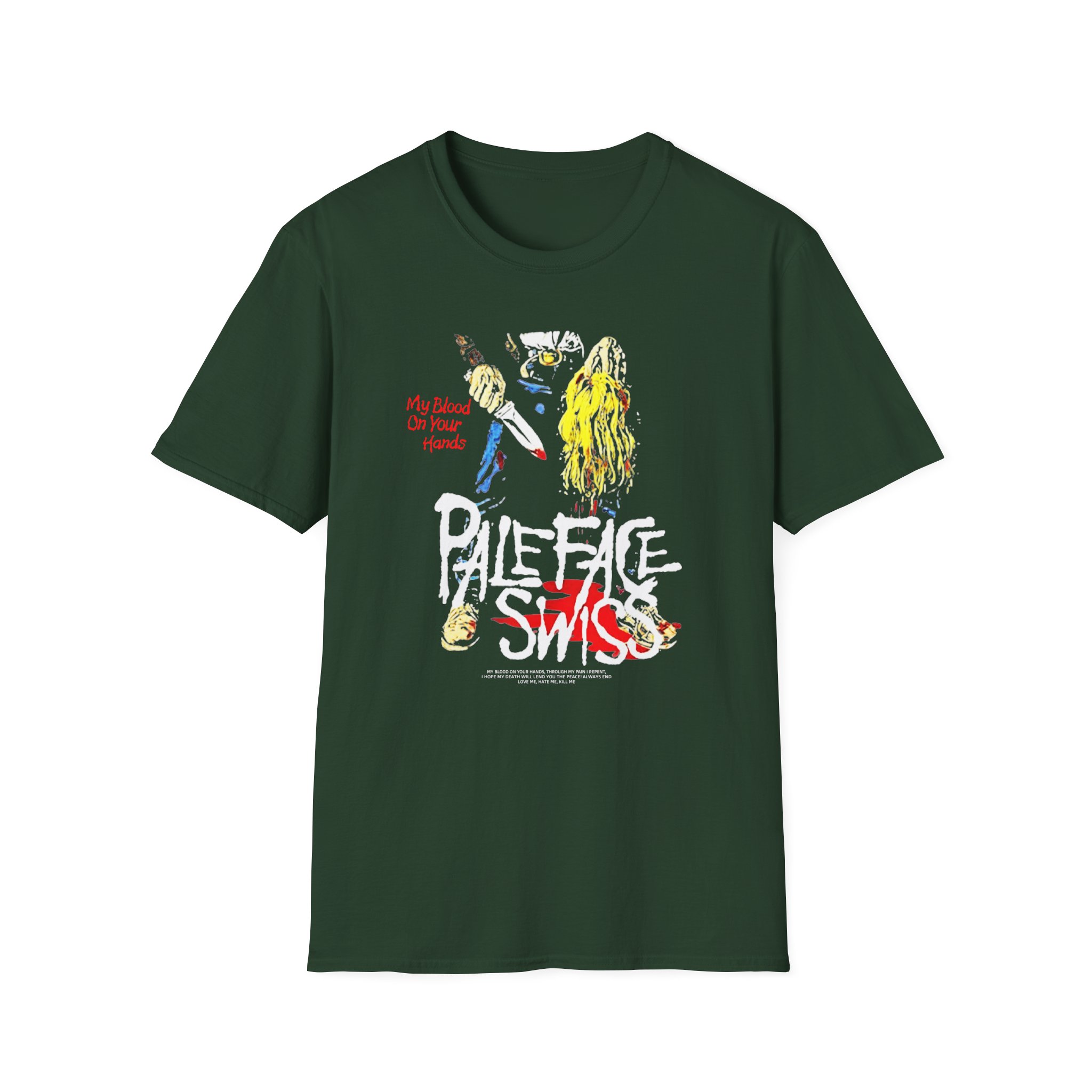 Paleface My Blood on Your Hands Washed Out Unisex Softstyle T-Shirt