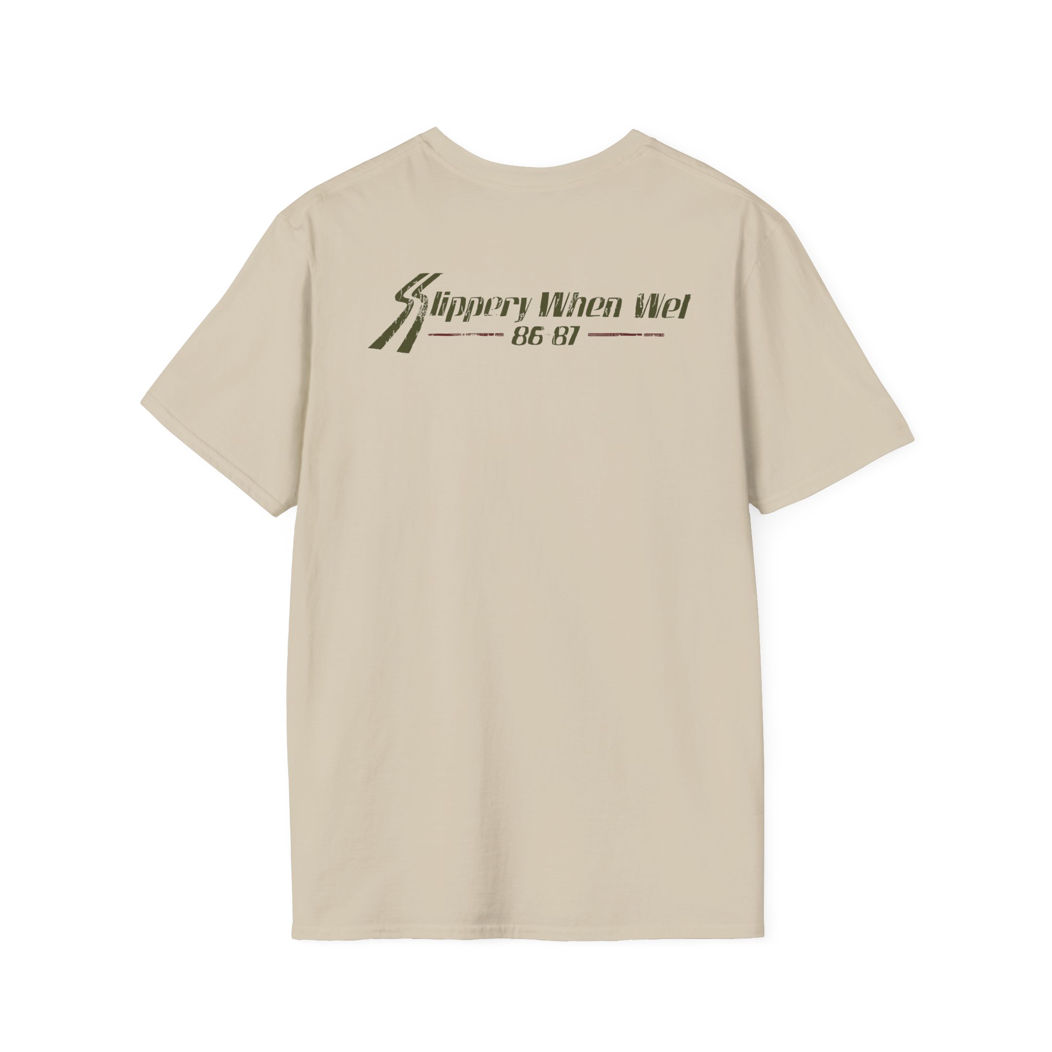 Bon Jovi Slippery When Wet Vintage World Tour Unisex Softstyle T-Shirt