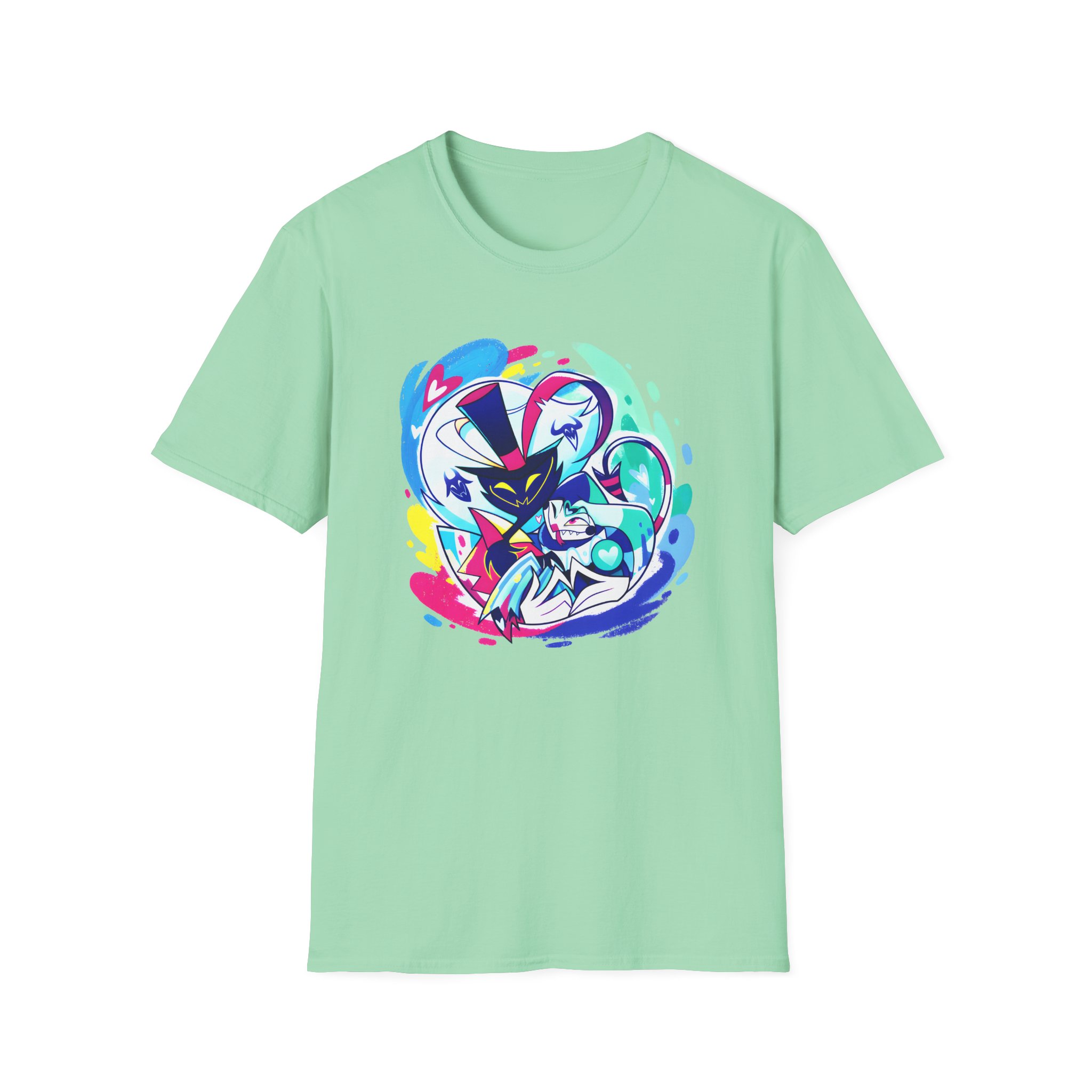 Helluva Boss Ozzie & Fizz Micro Ribbed Unisex Softstyle T-Shirt