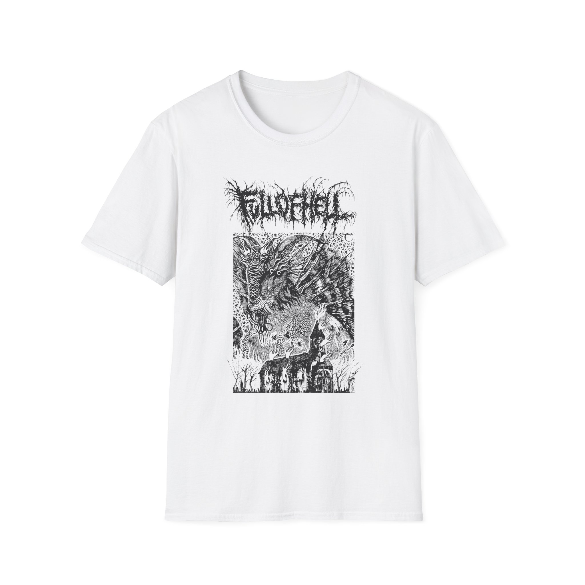 Full of Hell Purple Goat Church Unisex Softstyle T-Shirt