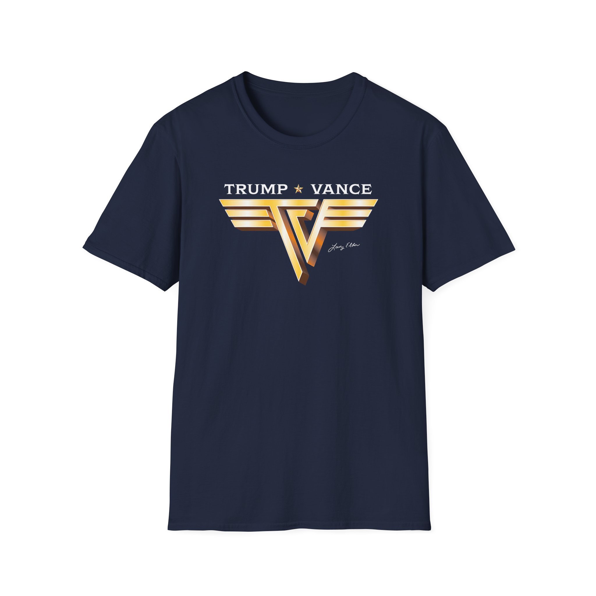Larry Elder Trump Vance Vintage Band unisex softstyle t-shirt