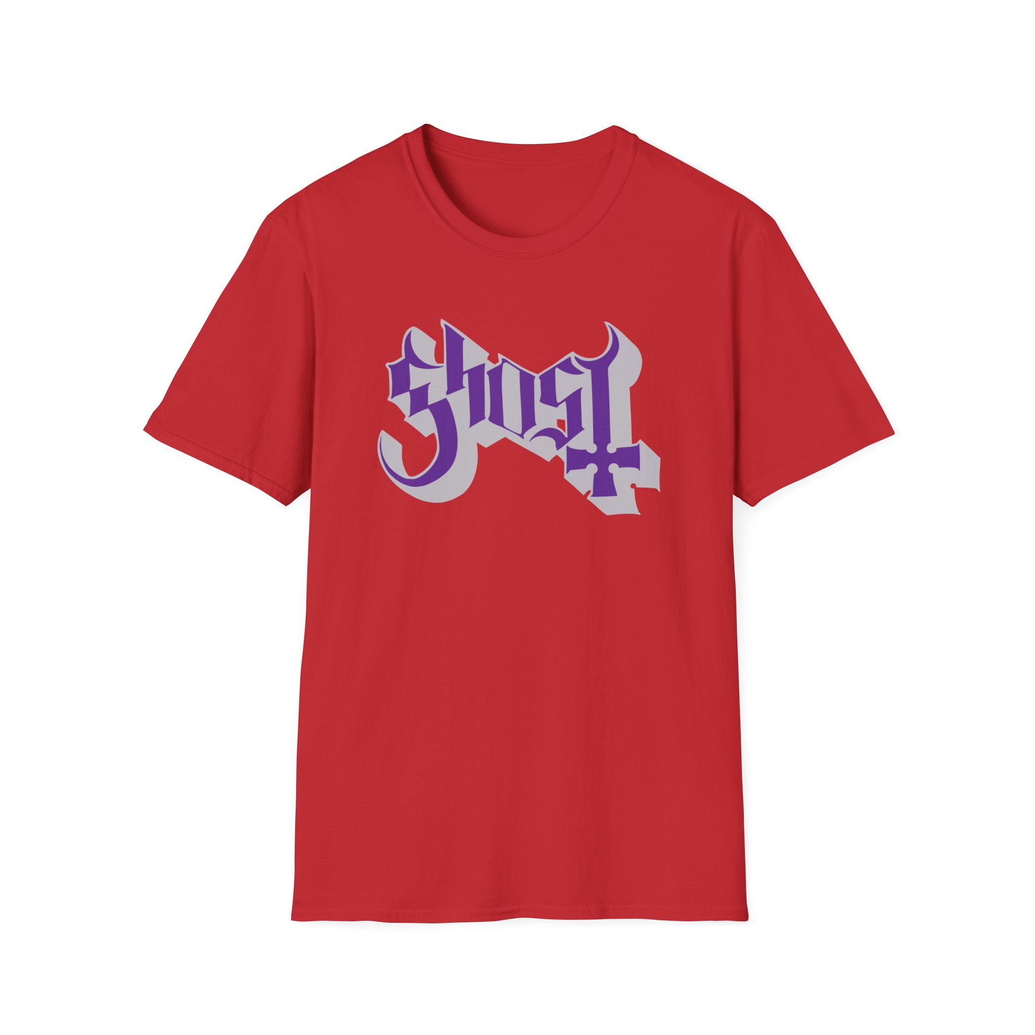 Ghost Band Chrome Purple Skeletá Unisex Softstyle T-Shirt