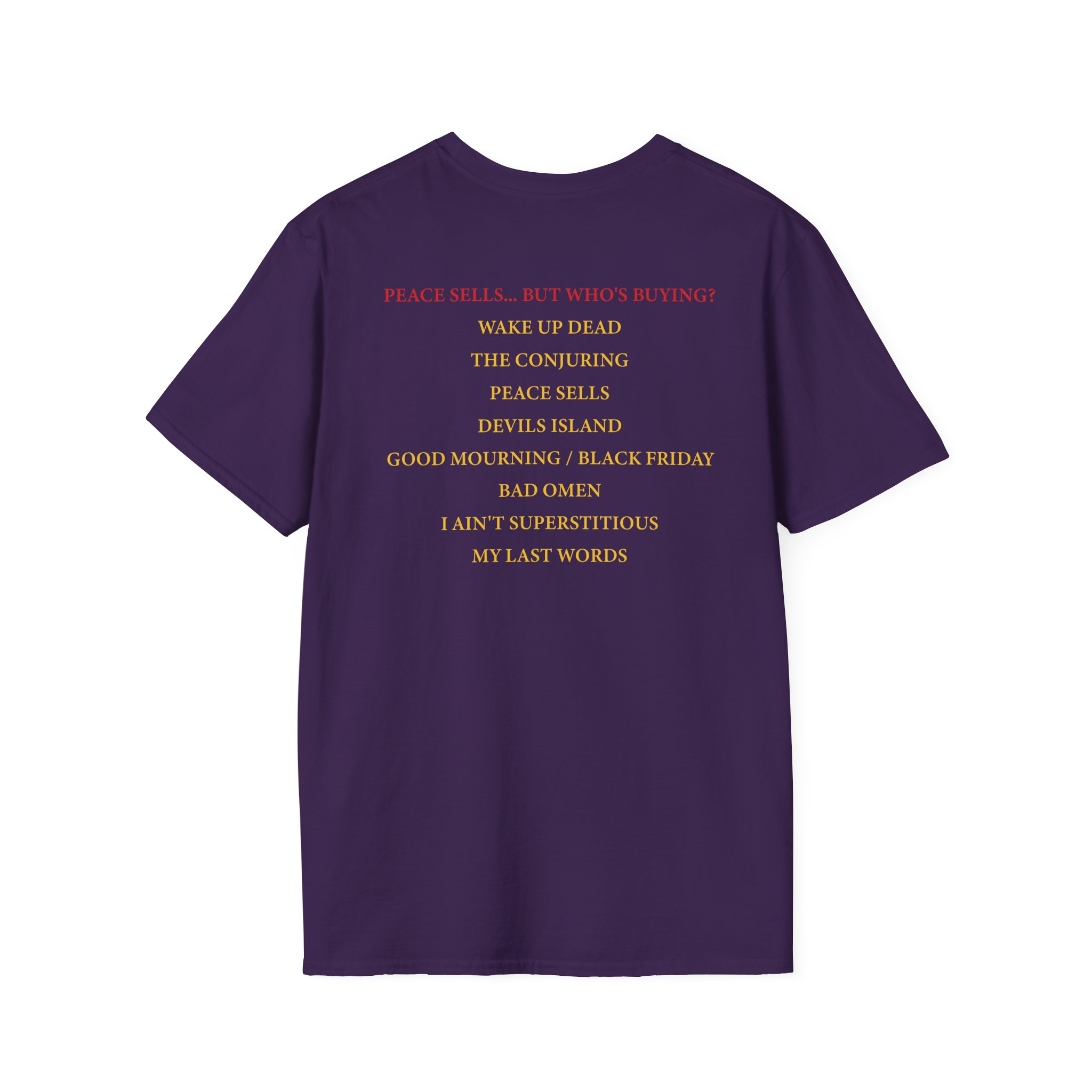 Megadeth Peace Sells Tracklist Unisex Softstyle T-Shirt