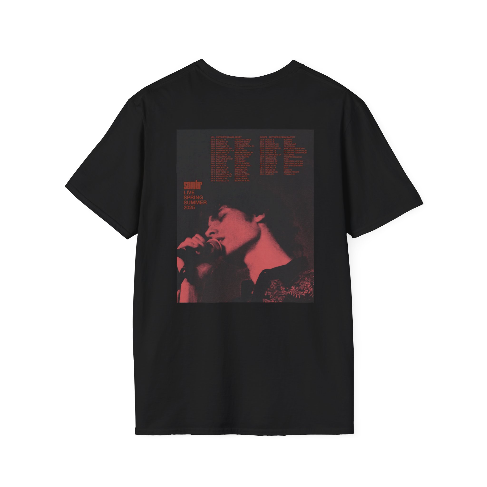 Sombr Live Spring 2025 Tour Unisex T-Shirt
