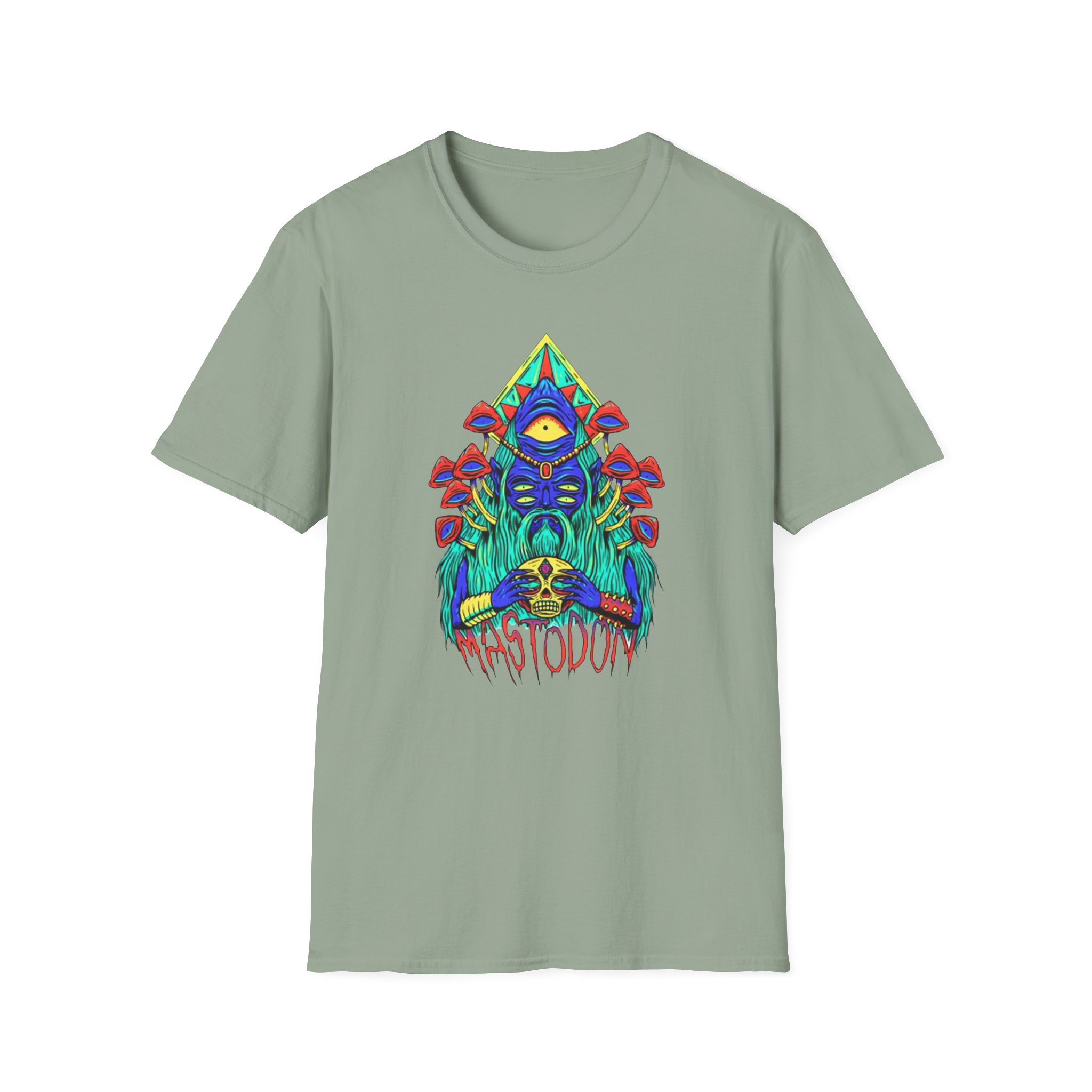 Mastodon Mushroom Wizard Glow Unisex Softstyle T-Shirt