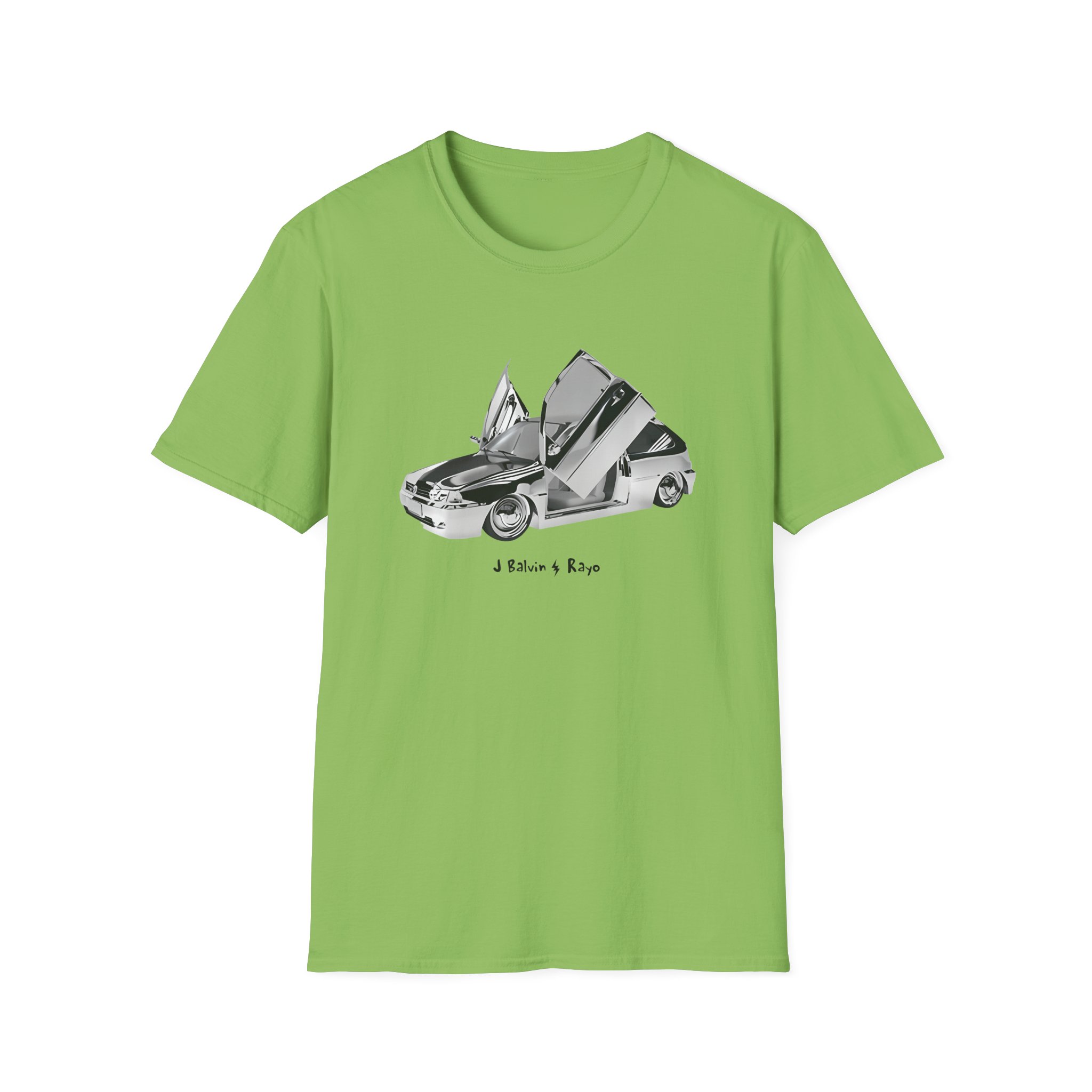 J Balvin Rayo Silver Car Unisex Softstyle T-Shirt
