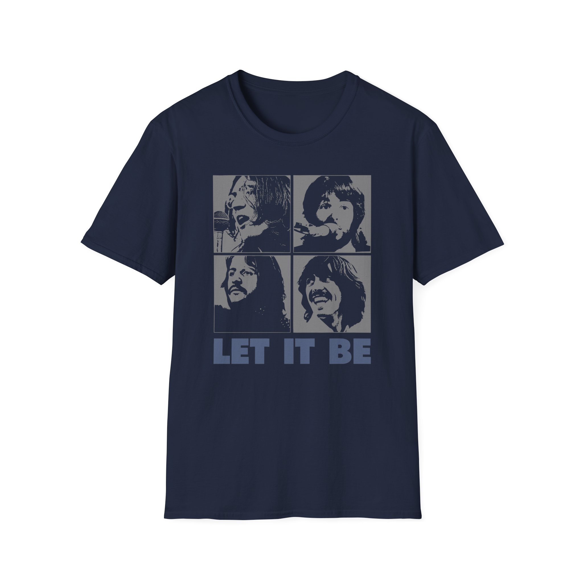The Beatles Let It Be Distressed Unisex Softstyle T-Shirt