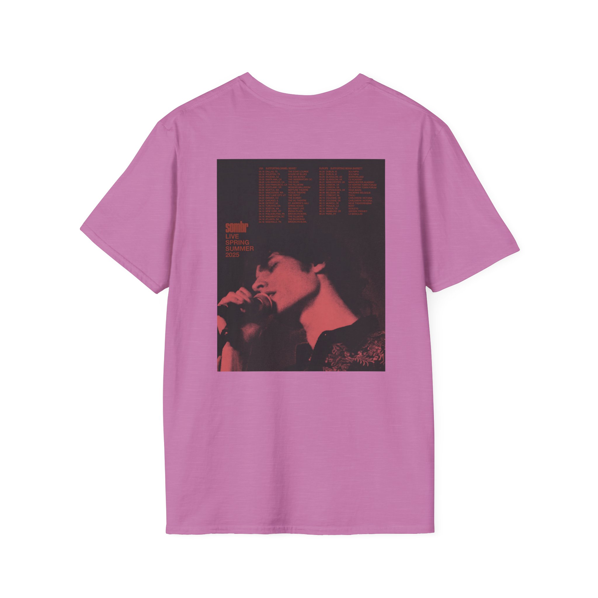 Sombr Live Spring 2025 Tour Unisex T-Shirt