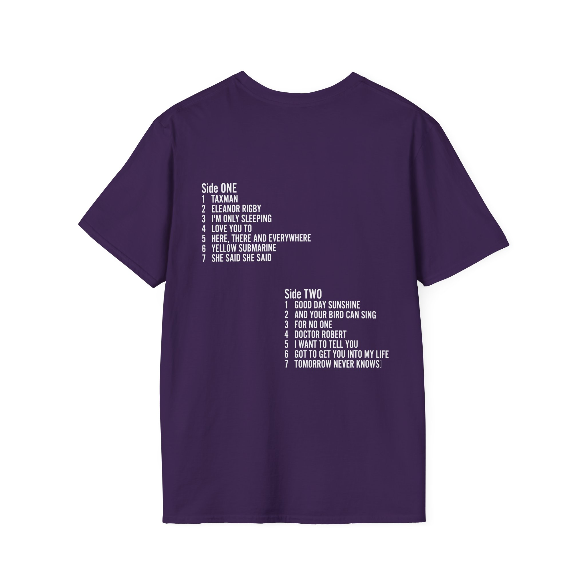 The Beatles Revolver Tracklist Unisex Softstyle T-Shirt