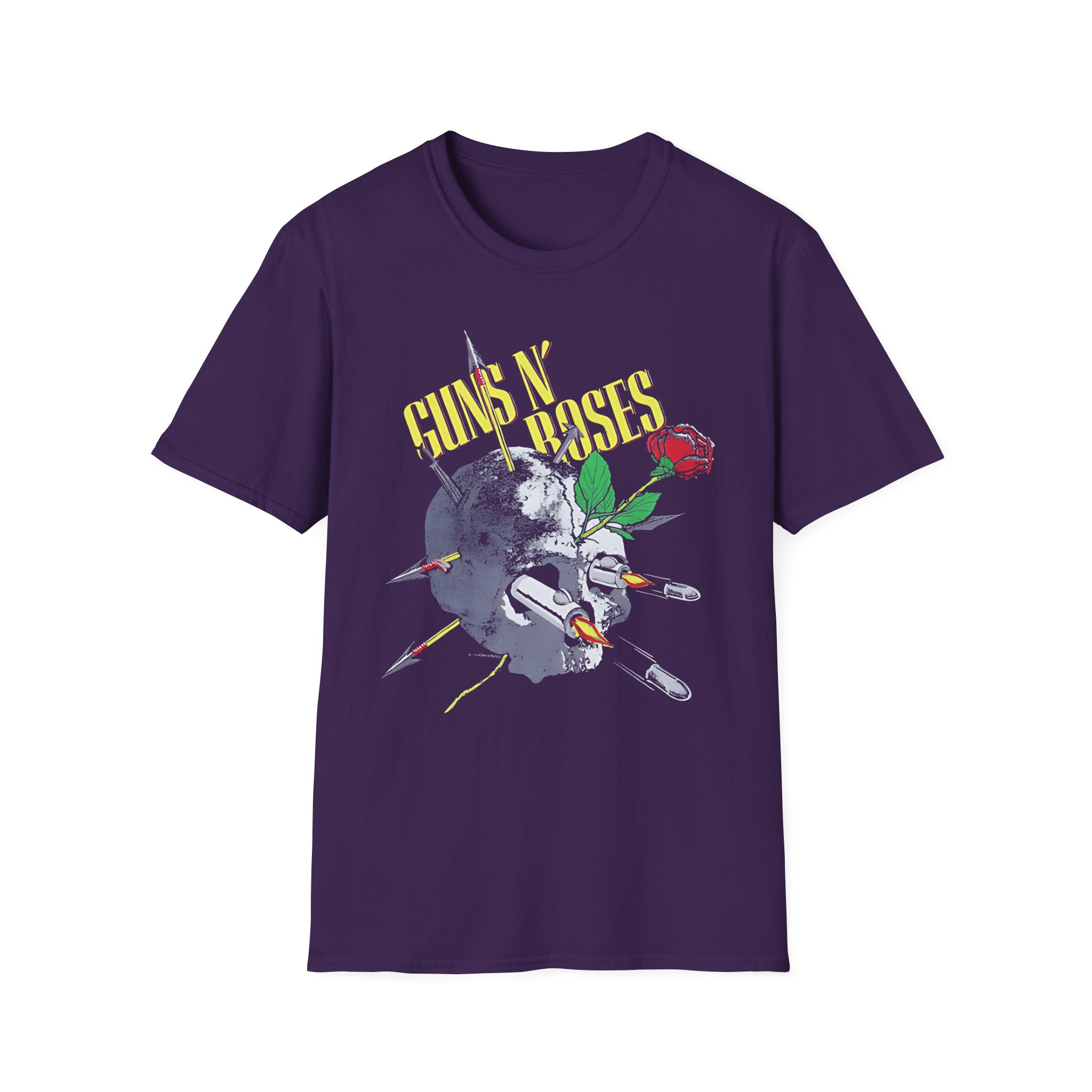 Guns N Roses 1988 Needle Skull Unisex Softstyle T-Shirt