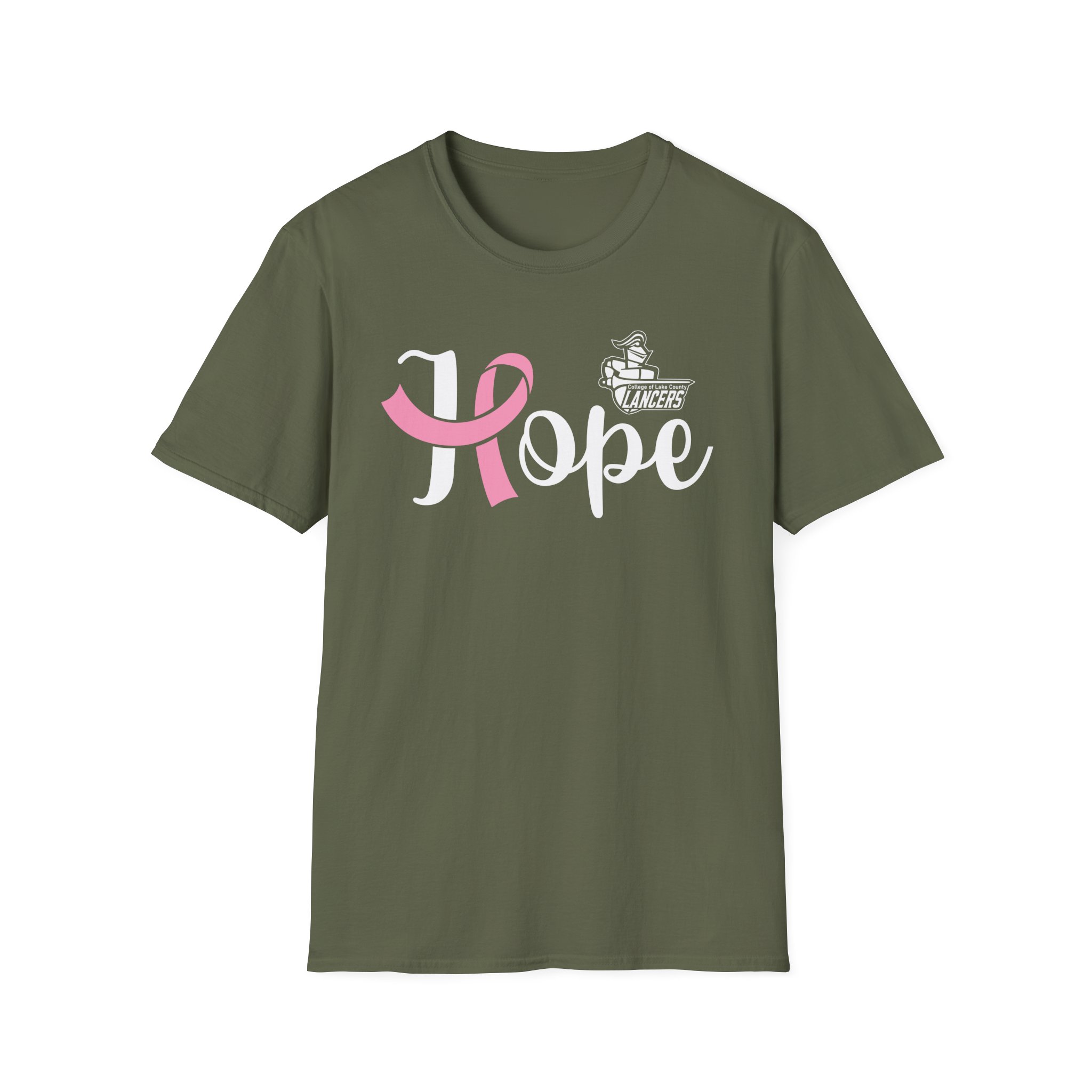College Lake County Ribbon Hope Unisex Softstyle T-Shirt