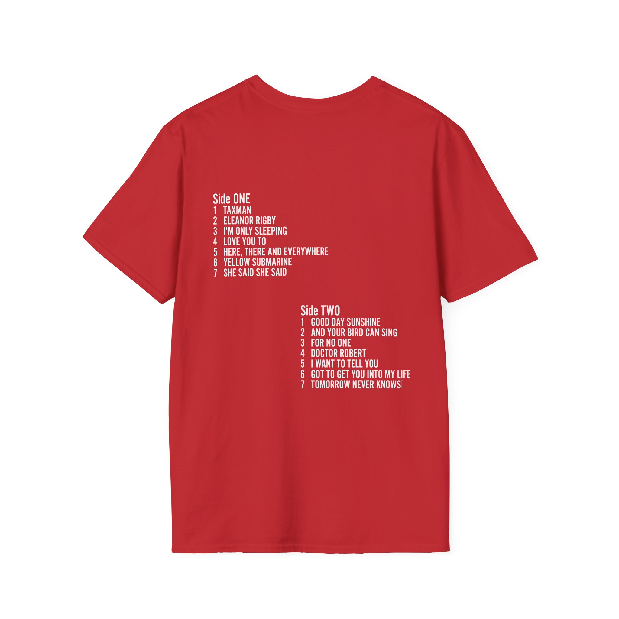 The Beatles Revolver Tracklist Unisex Softstyle T-Shirt