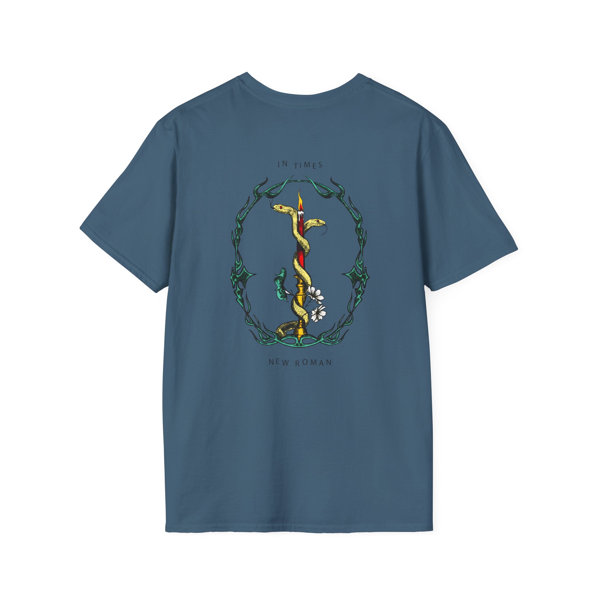 Queens of the Stone Age in Times New Roman Snake Unisex Softstyle T-Shirt