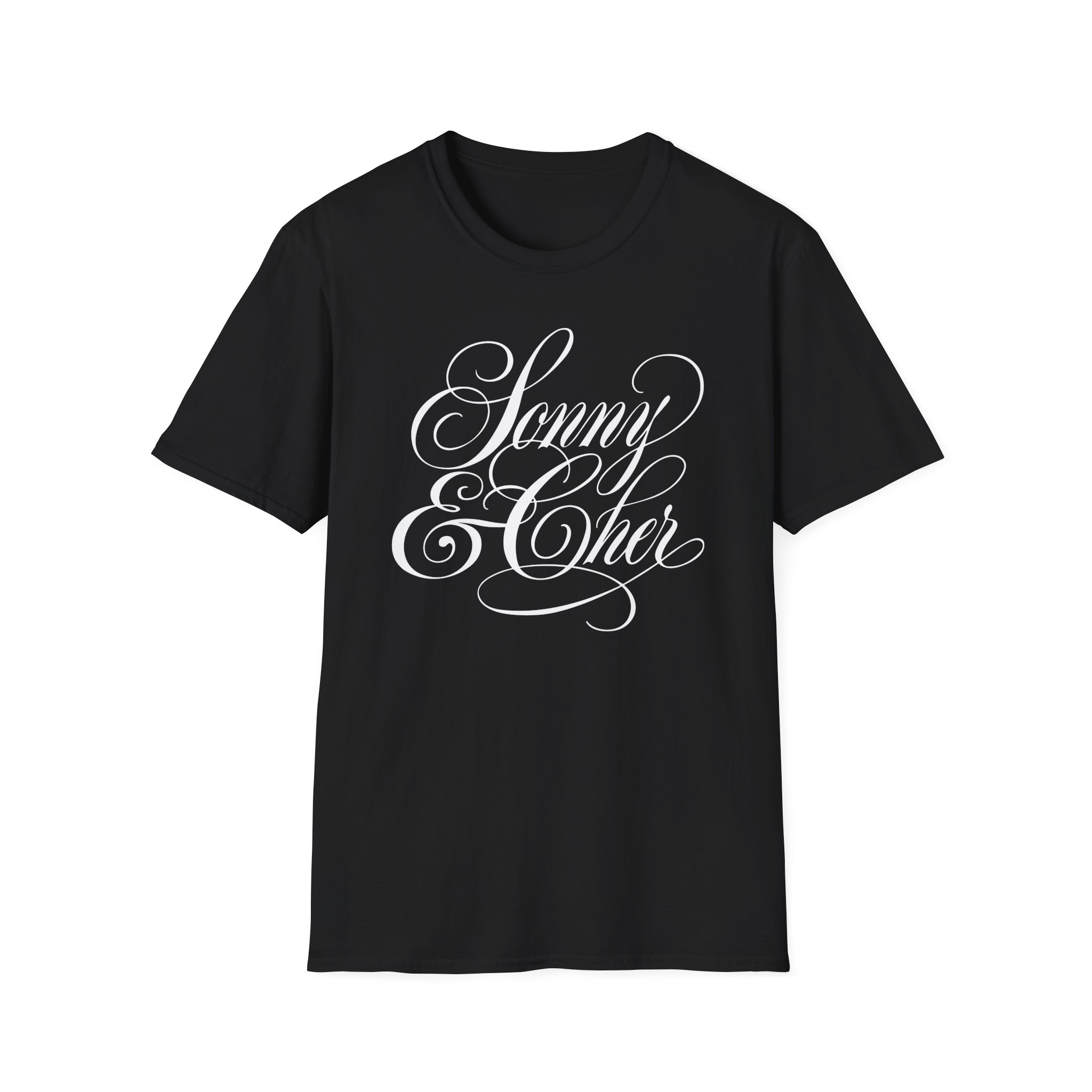 Sonny & Cher Fancy Script Unisex Softstyle T-Shirt