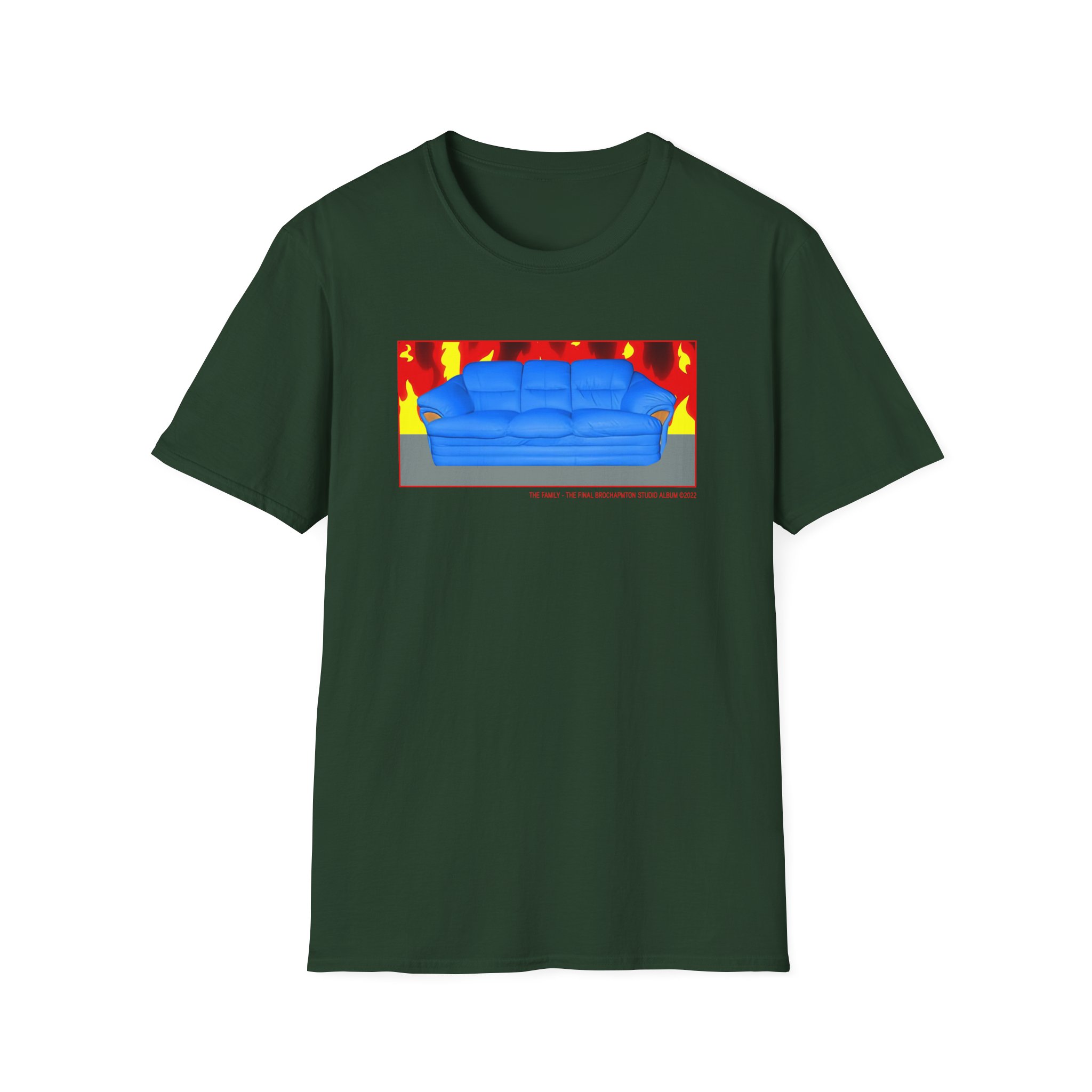 B Burning Couch Unisex Softstyle T-Shirt