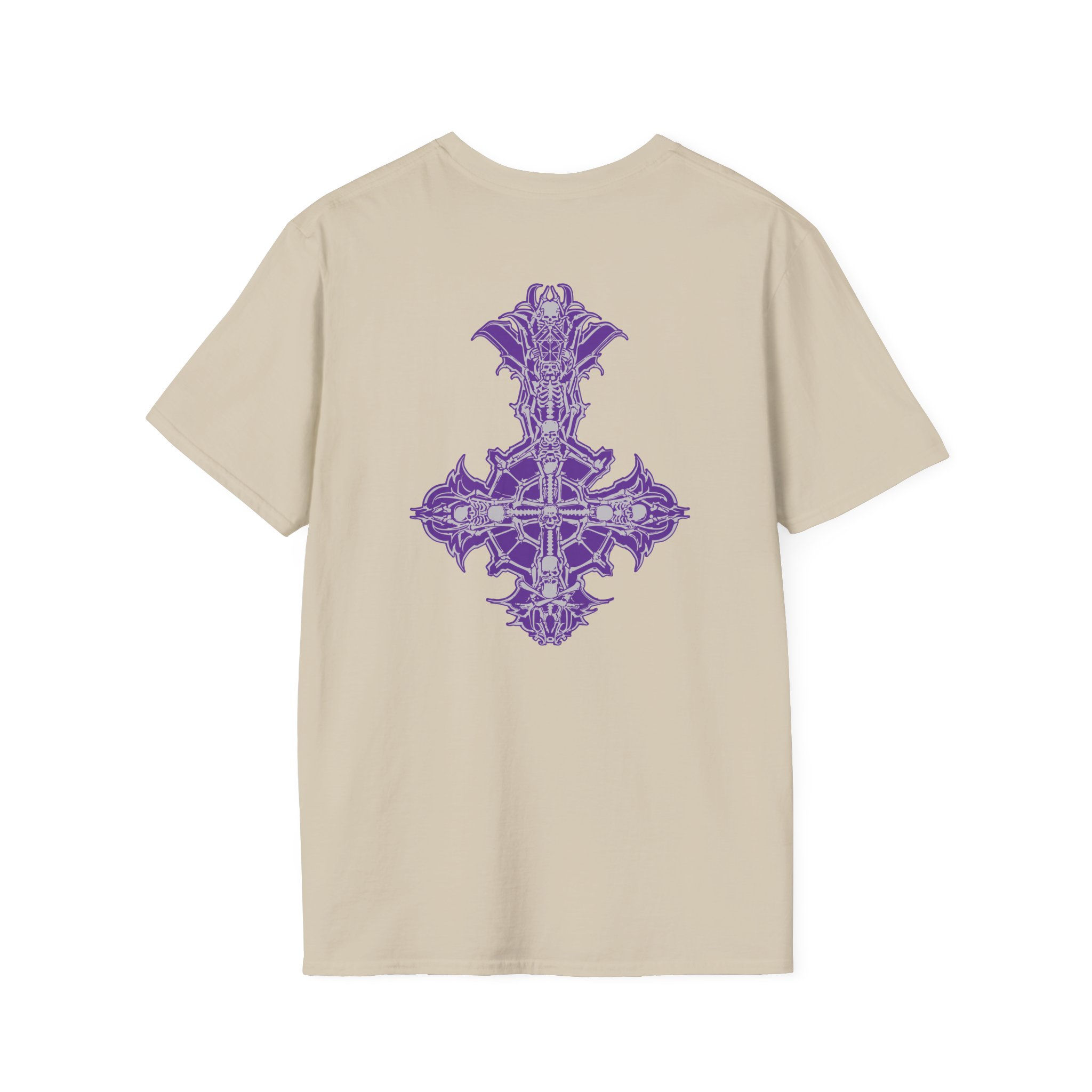 Ghost Band Chrome Purple Skeletá Unisex Softstyle T-Shirt
