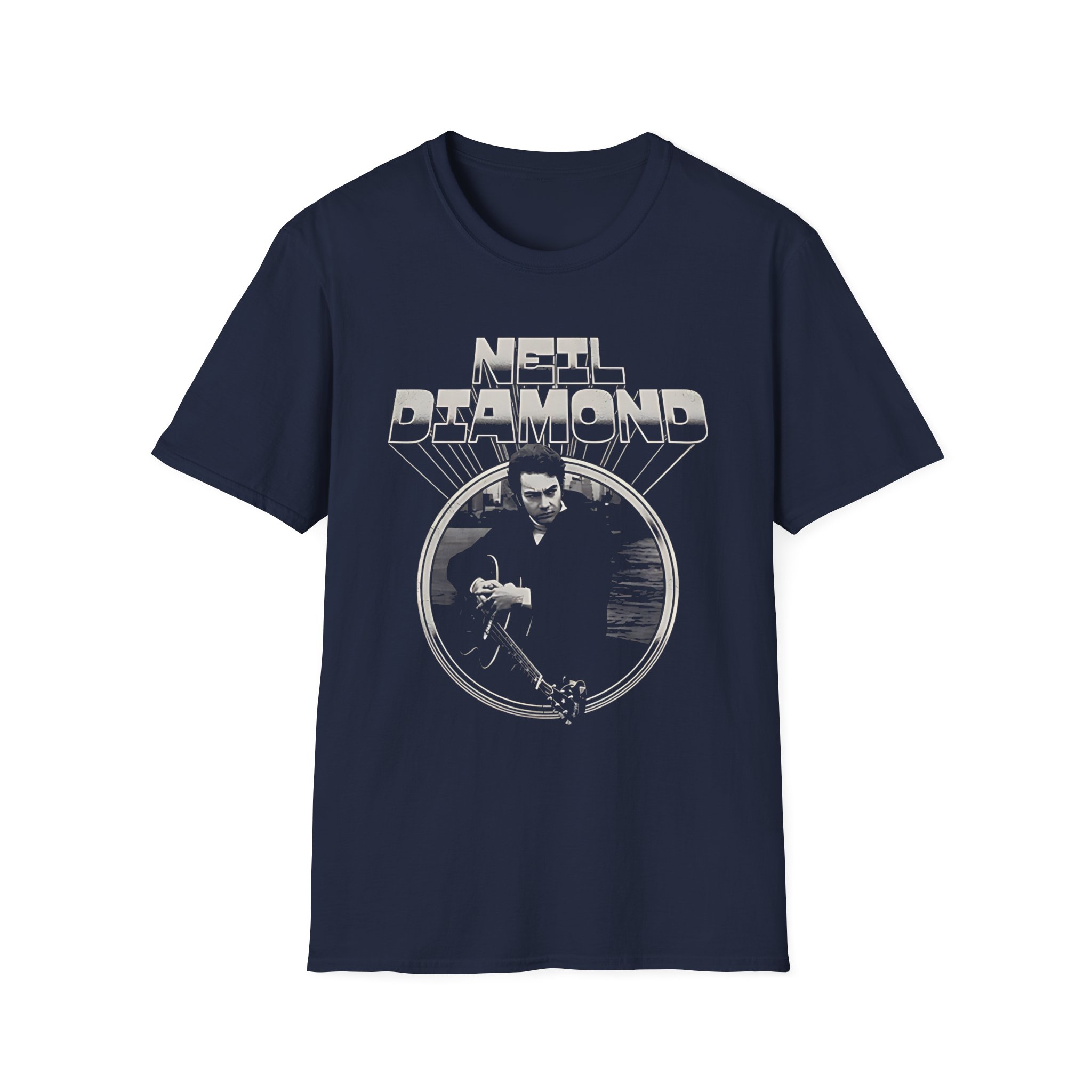 Neil Diamond Chrome Guitar Unisex Softstyle T-Shirt