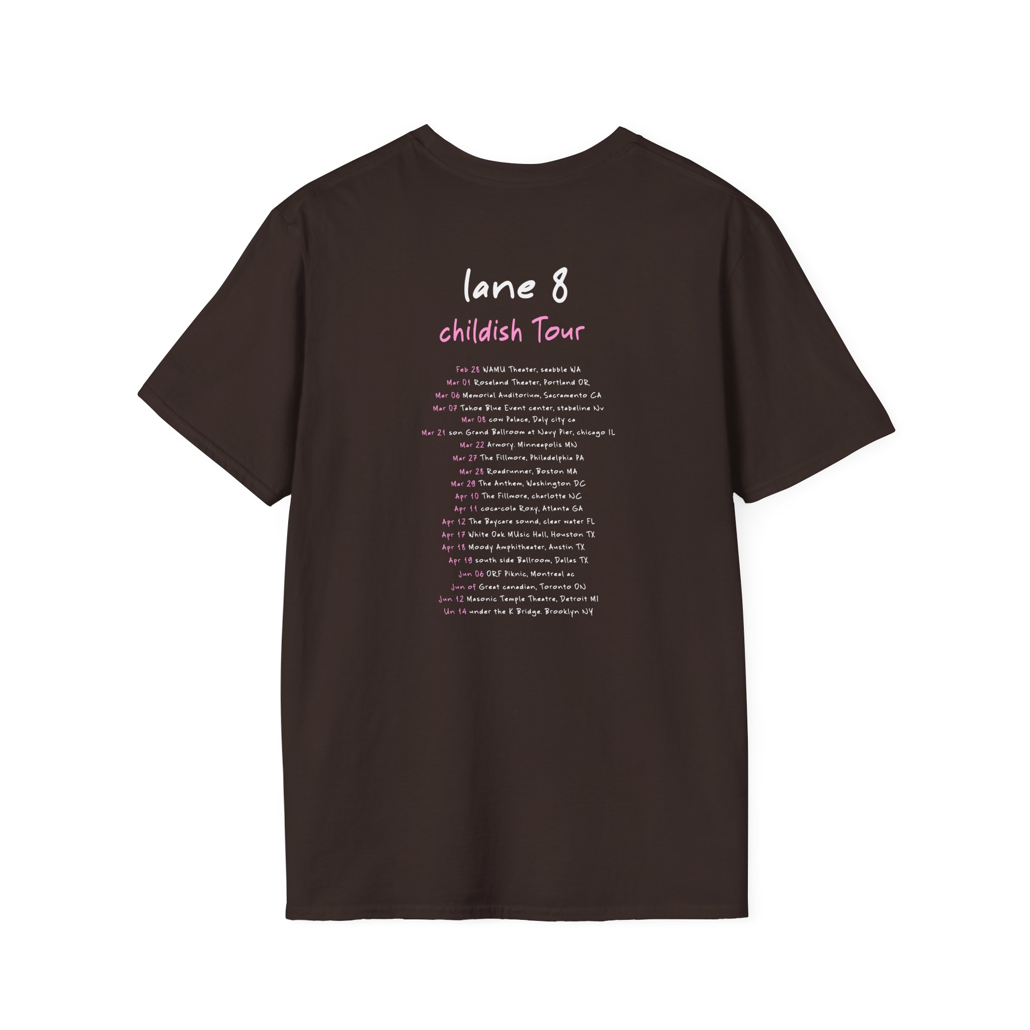 Lane 8 Childish Tour Unisex Softstyle T-Shirt